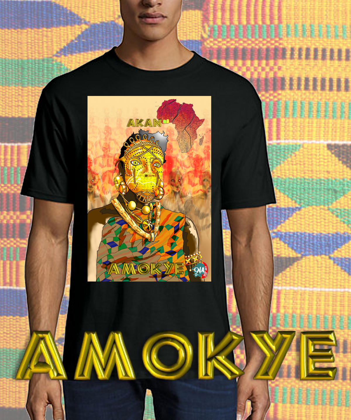 Men's Afrikkan Pantheon (African Gods) Amokye t-shirt