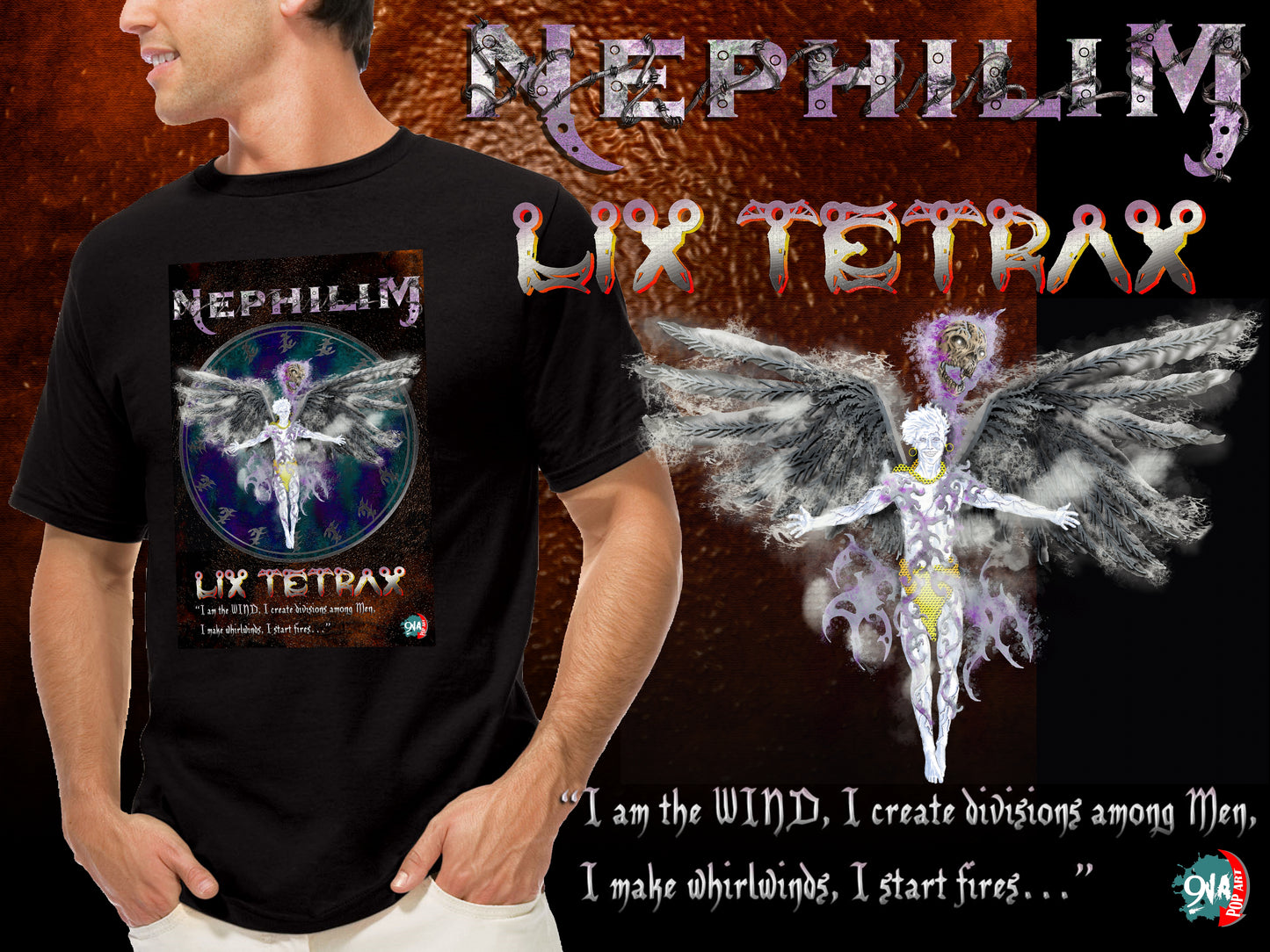 Nephilim: Lix Tetrax - 9ja Pop Art Custom T-Shirt/Wearable Art Store