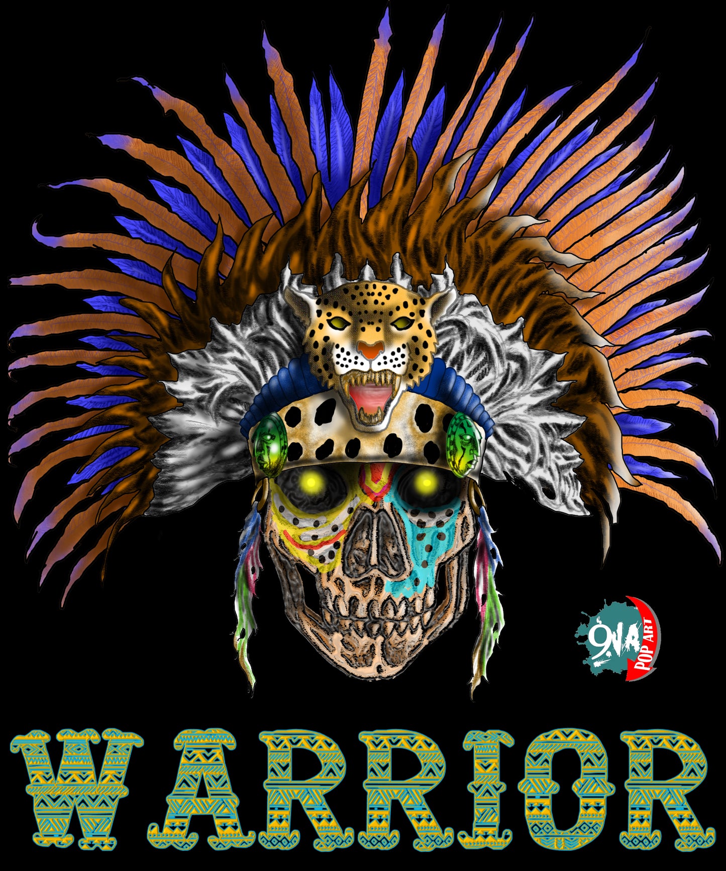 Men's graphic Warrior t-shirt: Mayan