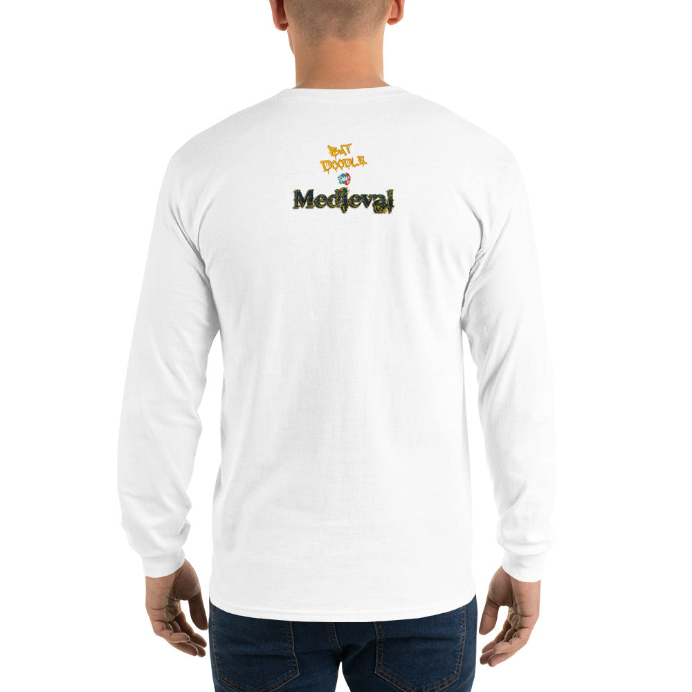 Bat Doodle Medieval Long Sleeve Shirt - 9ja Pop Art Custom T-Shirt/Wearable Art Store