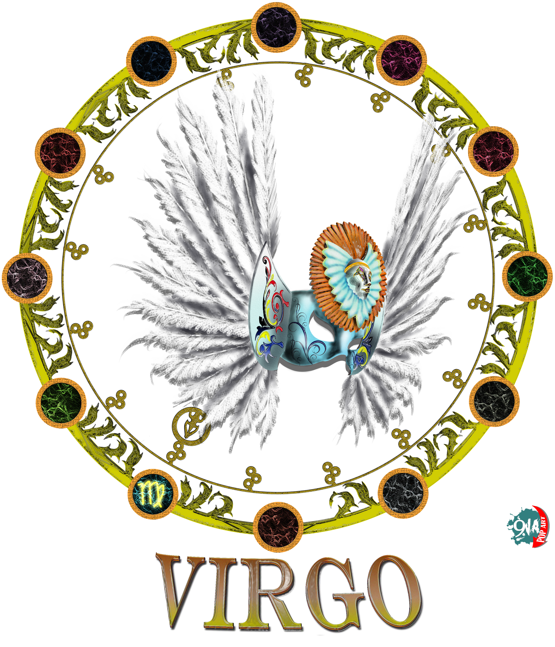 Zodiac Goddess Virgo - 9ja Pop Art Custom T-Shirt/Wearable Art Store