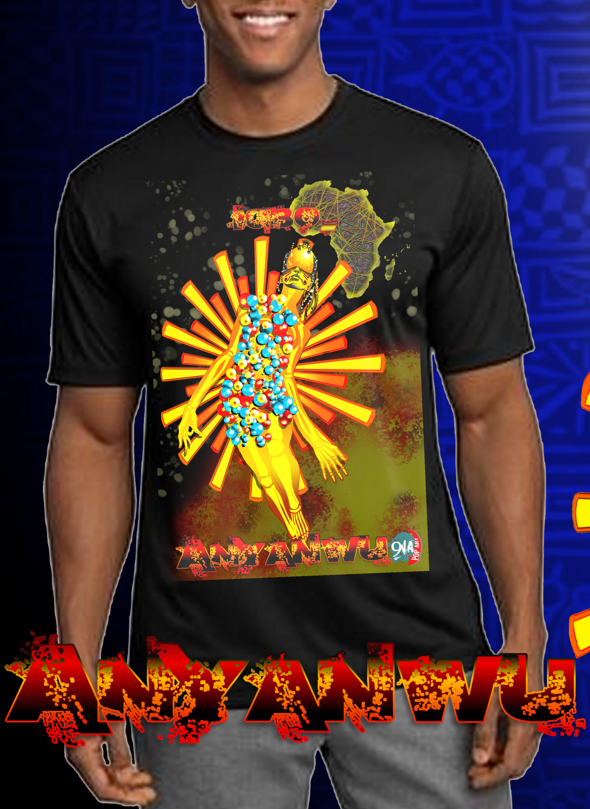 Men's Afrikkan Pantheon (African Gods) Anyanwu t-shirt