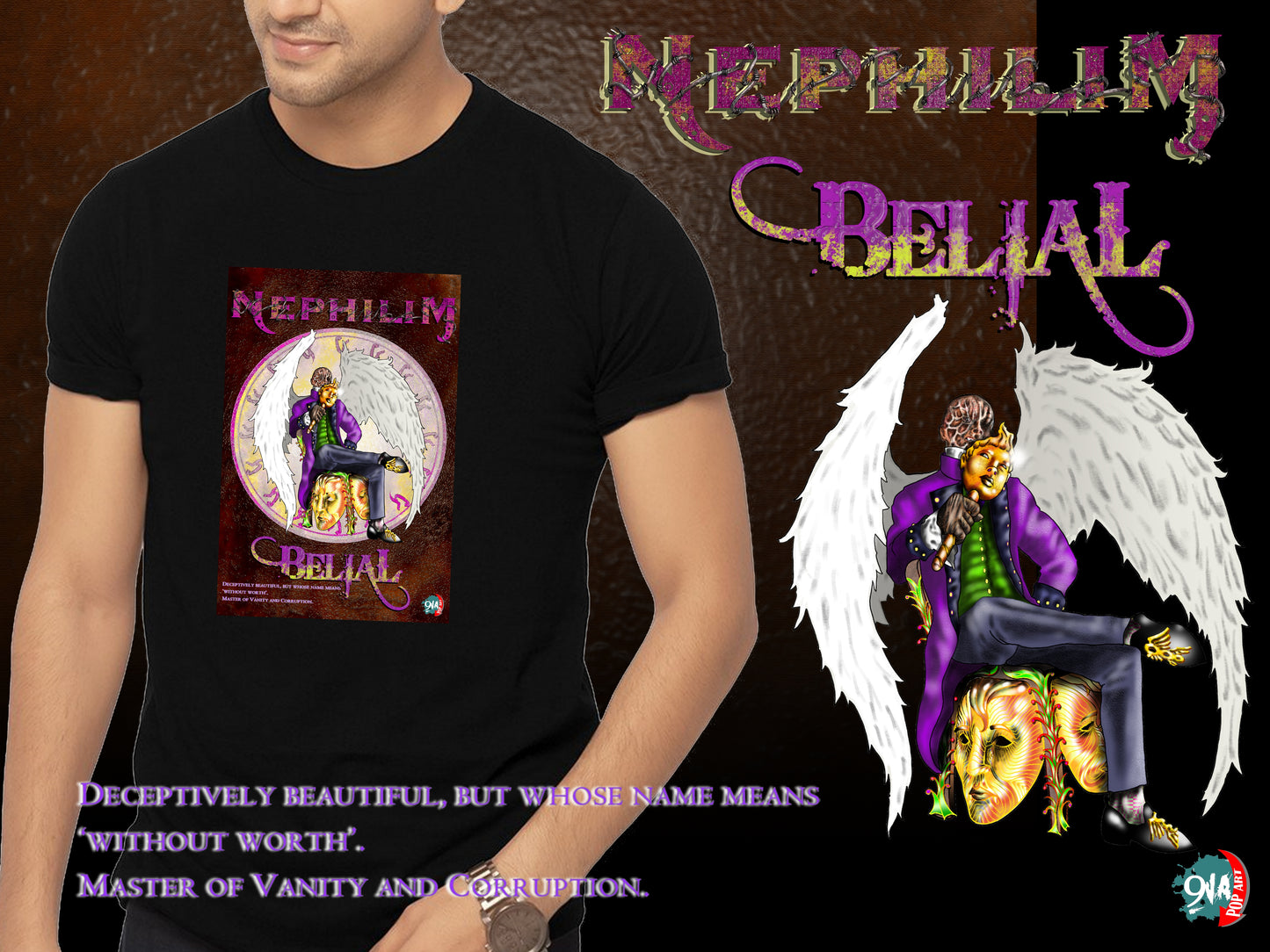 Nephilim:  Belial - 9ja Pop Art Custom T-Shirt/Wearable Art Store