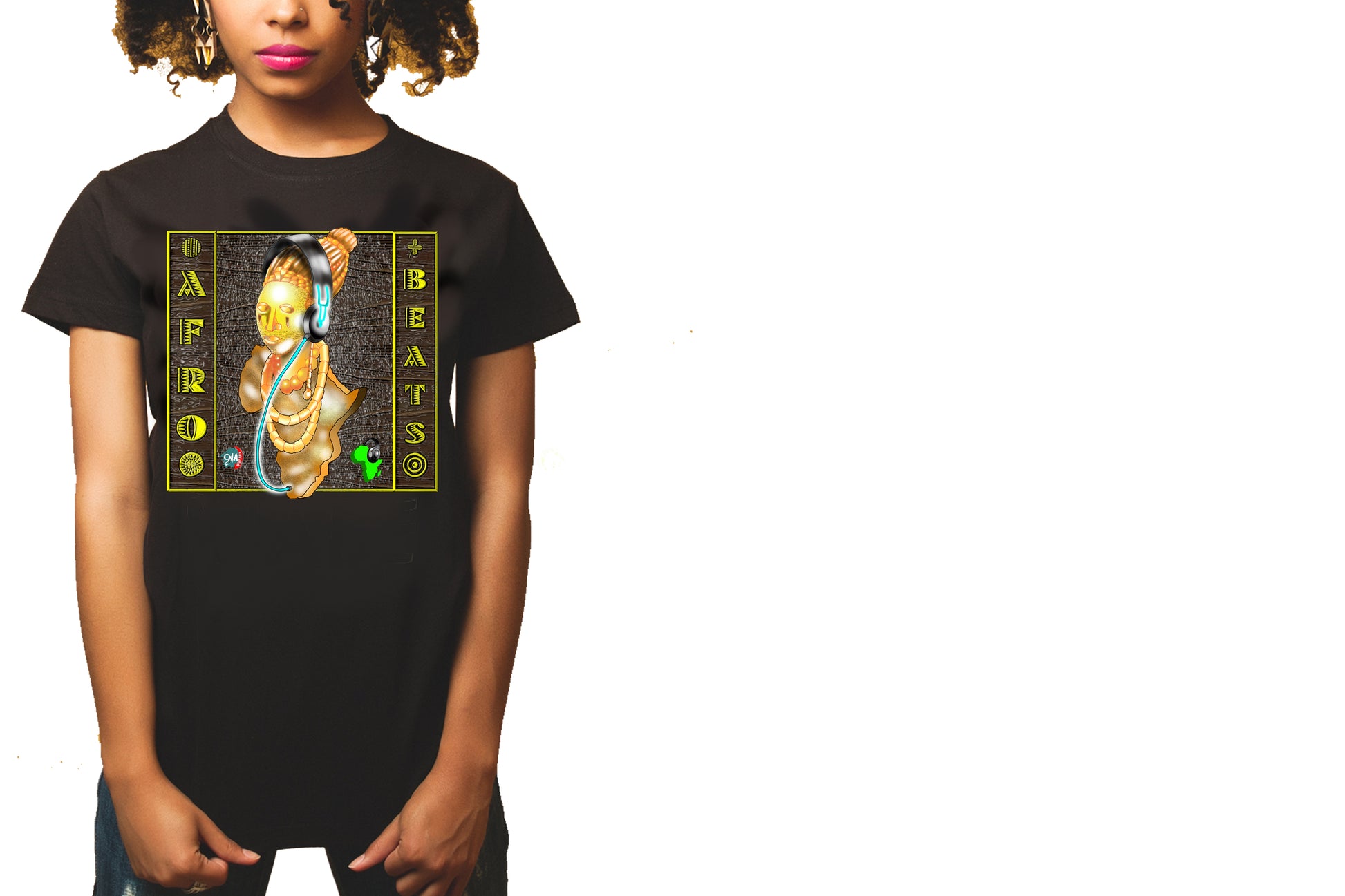 Bronze Queen Afrobeats Women's tee - 9ja Pop Art Custom T-Shirt/Wearable Art Store