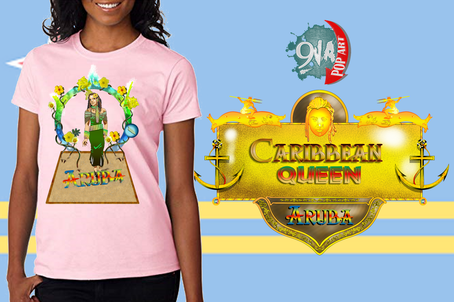 Caribbean Queen Aruba women's short sleeve t-shirt