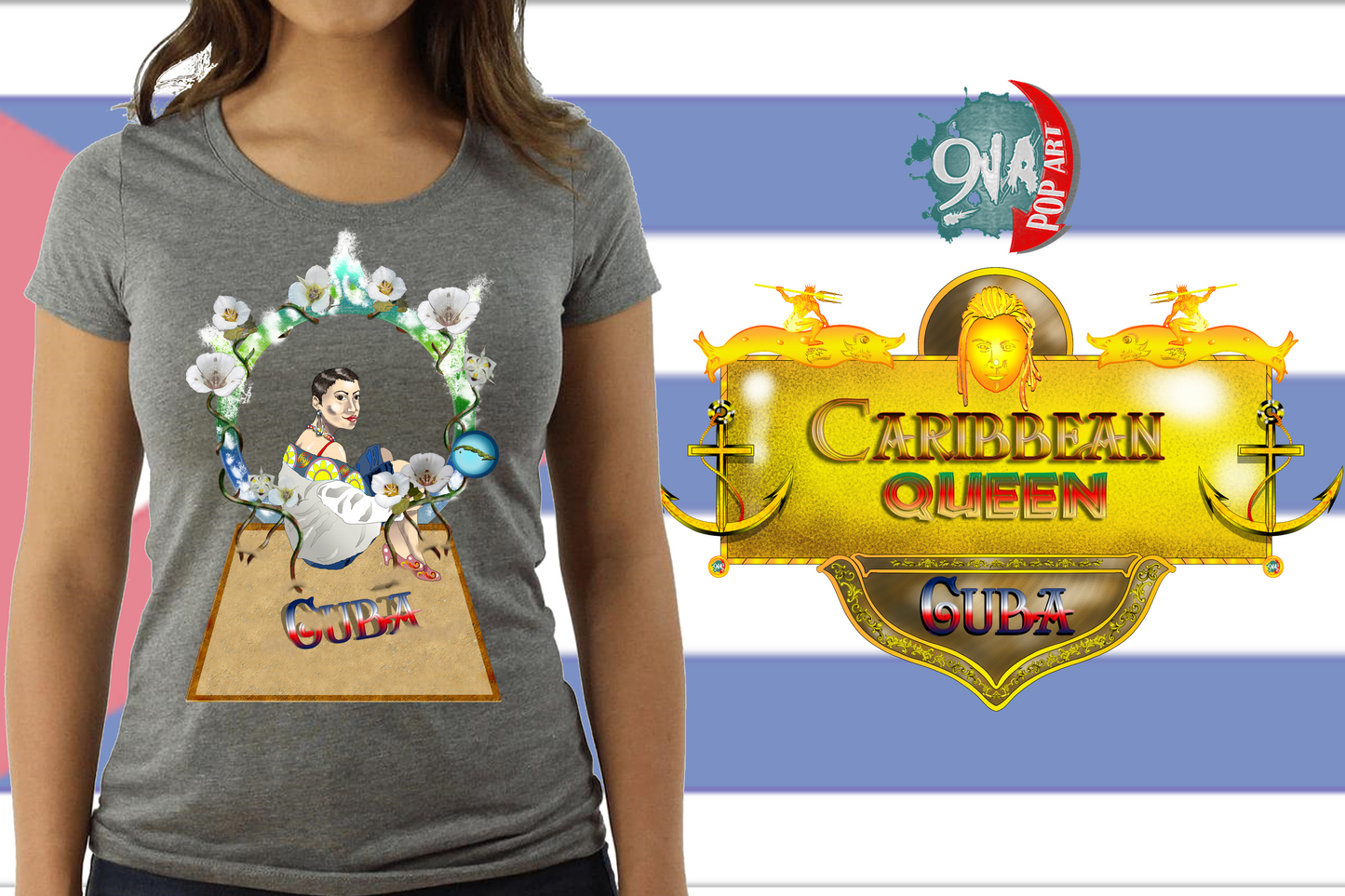 Caribbean Queen Cuba women's Short sleeve t-shirt