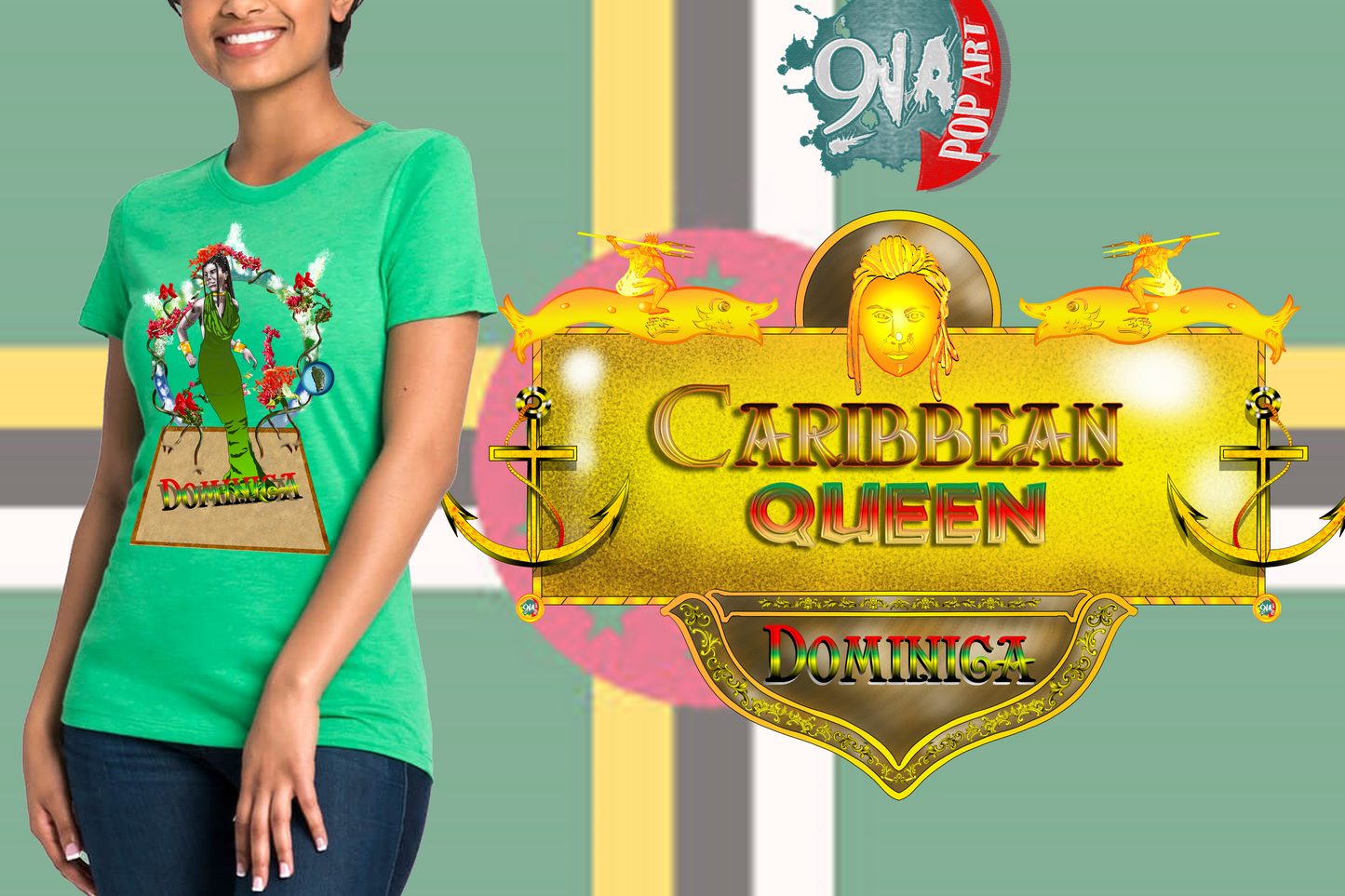 Caribbean Queen Dominica women's Short sleeve t-shirt