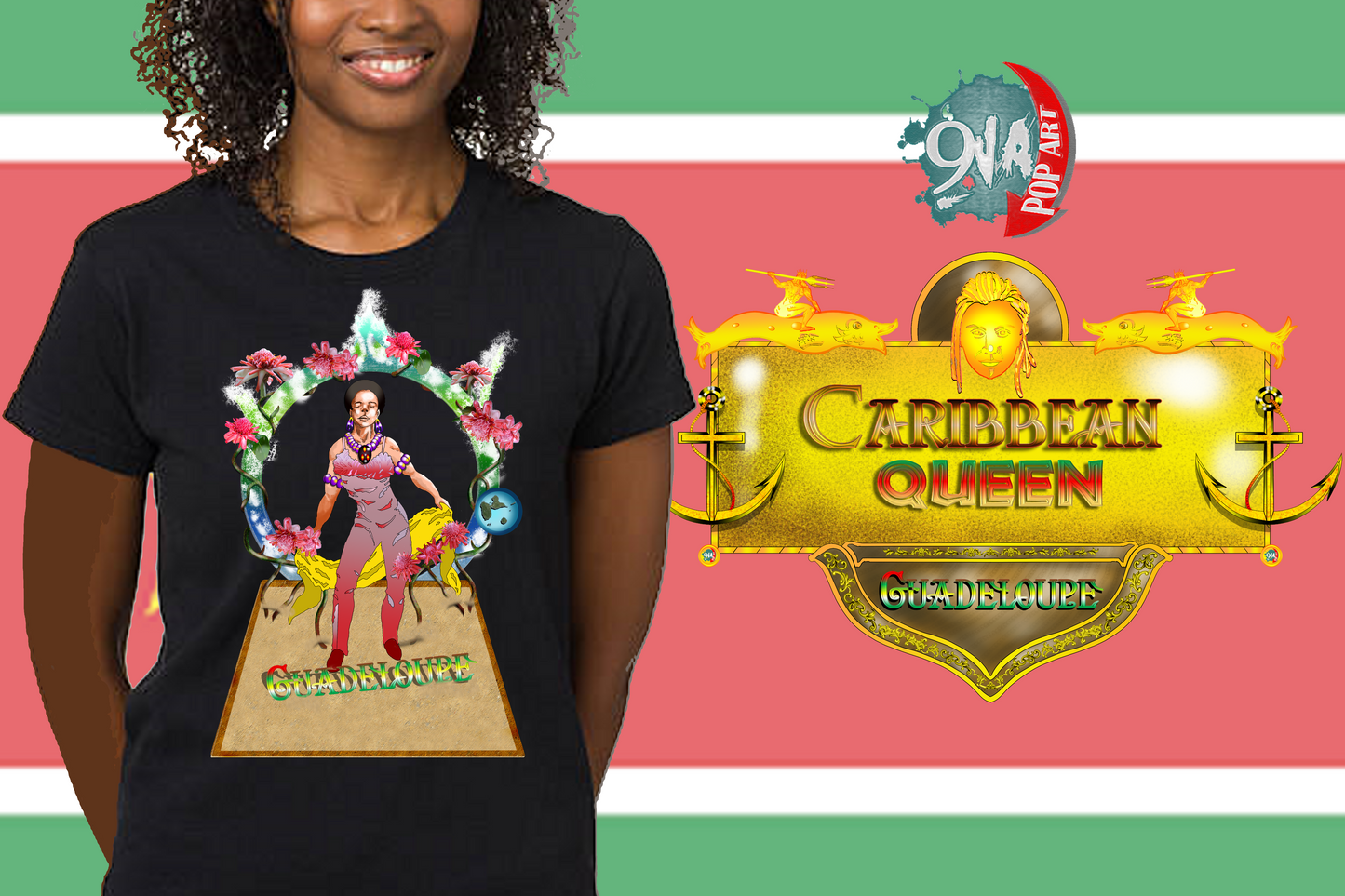 Caribbean Queen Guadeloupe women's Short sleeve t-shirt