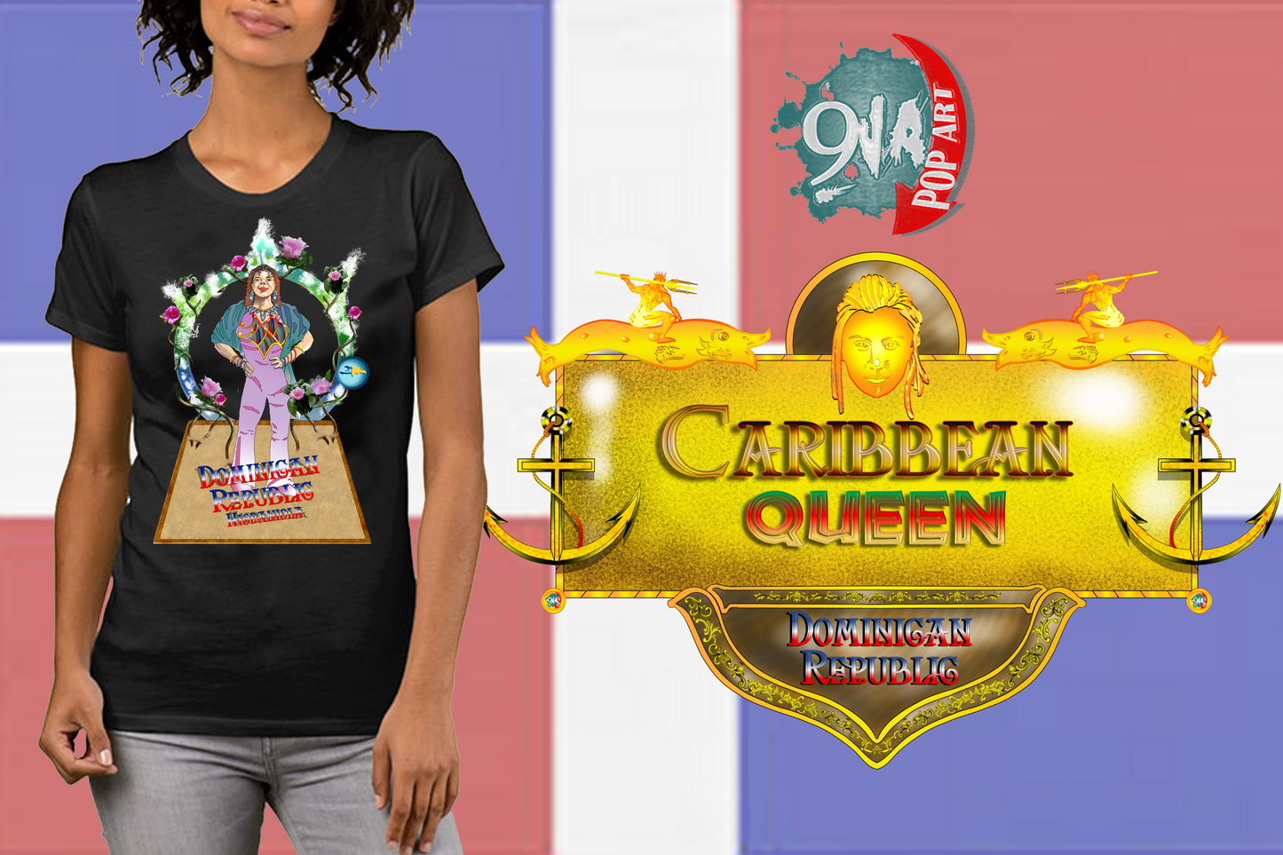 Caribbean Queen Hispaniola (Dominican Republic) women's Short sleeve t-shirt