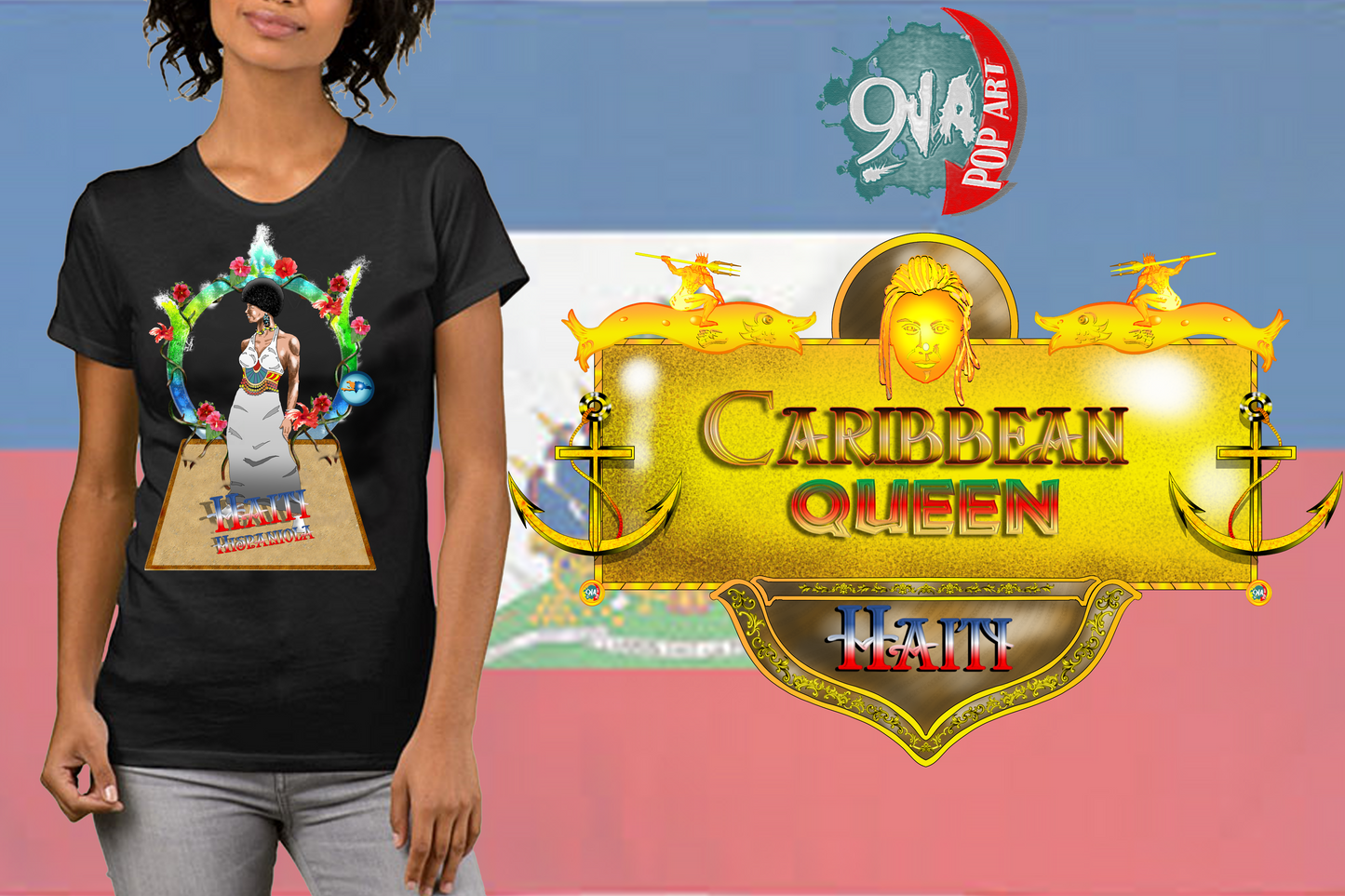 Caribbean Queen Hispaniola (Haiti) women's Short sleeve t-shirt