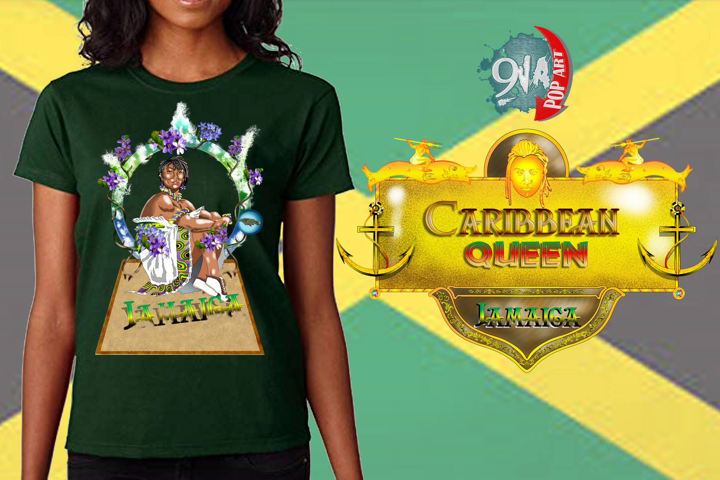 Caribbean Queen Jamaica women's Short sleeve t-shirt