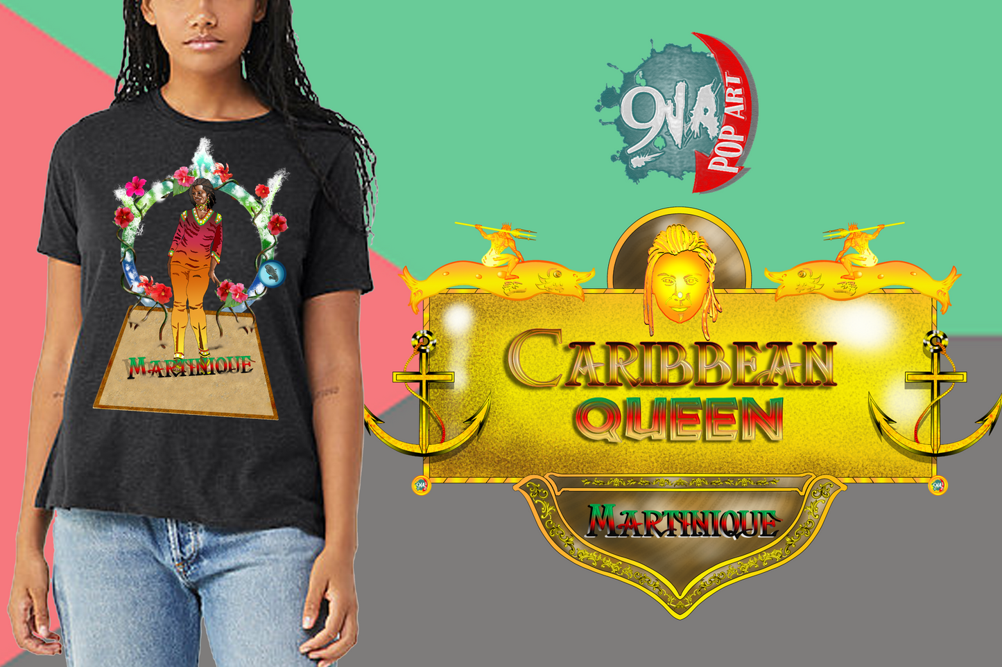 Caribbean Queen Martinique women's Short sleeve t-shirt