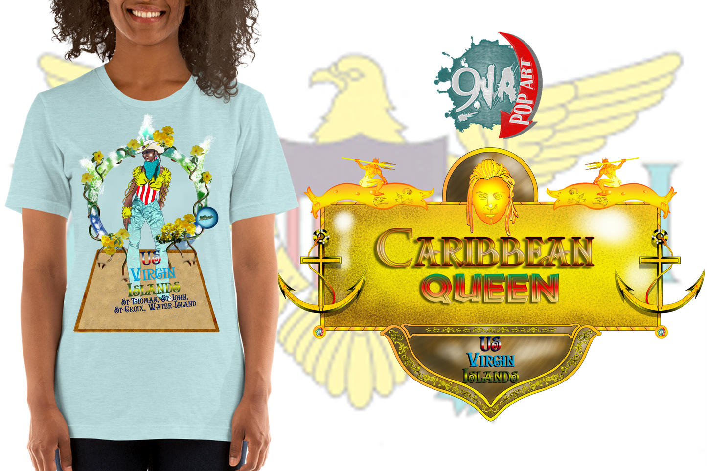 Caribbean Queen Virgin Islands (US) women's Short sleeve t-shirt