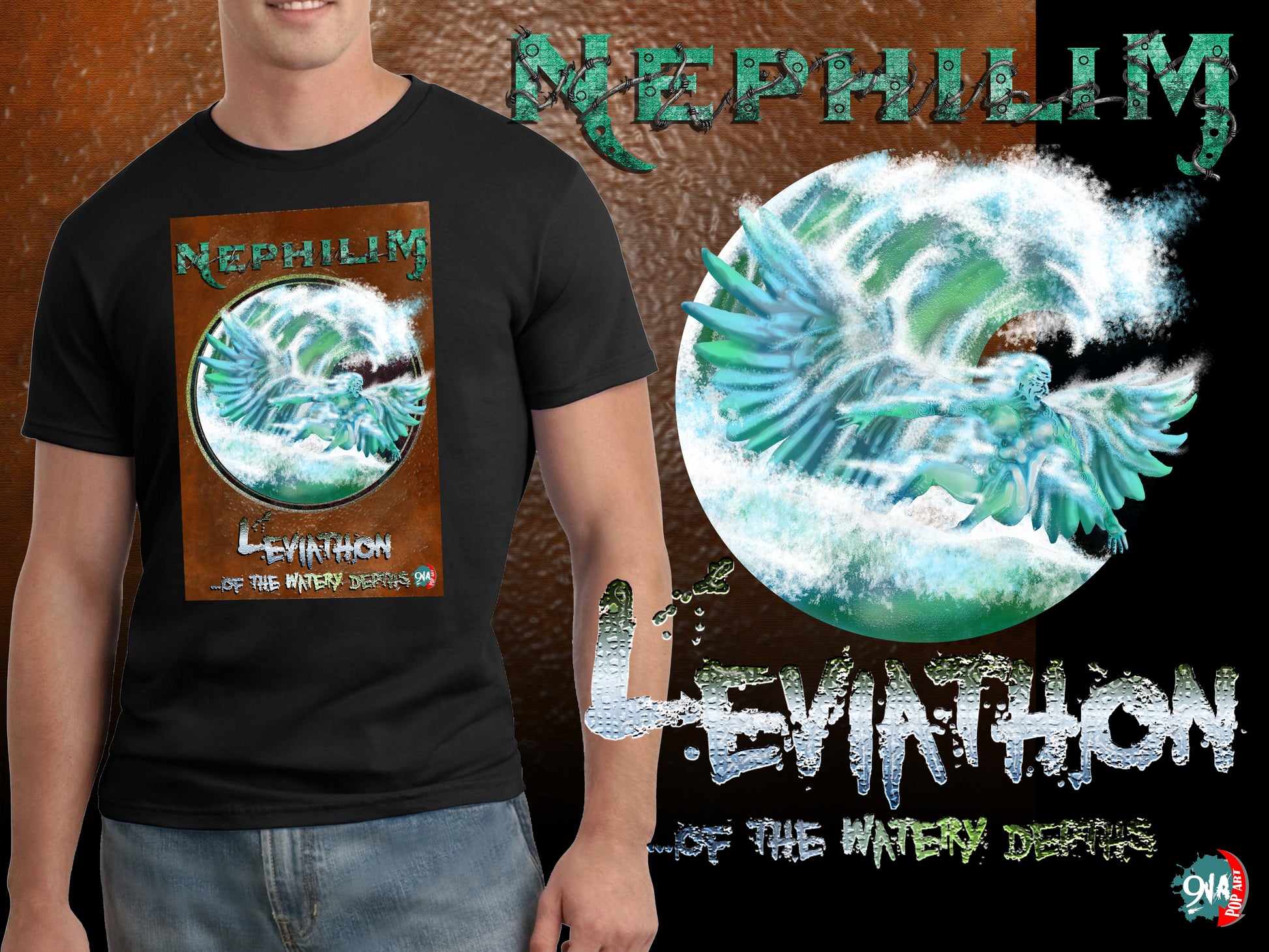 Nephilim:  Leviathon - 9ja Pop Art Custom T-Shirt/Wearable Art Store