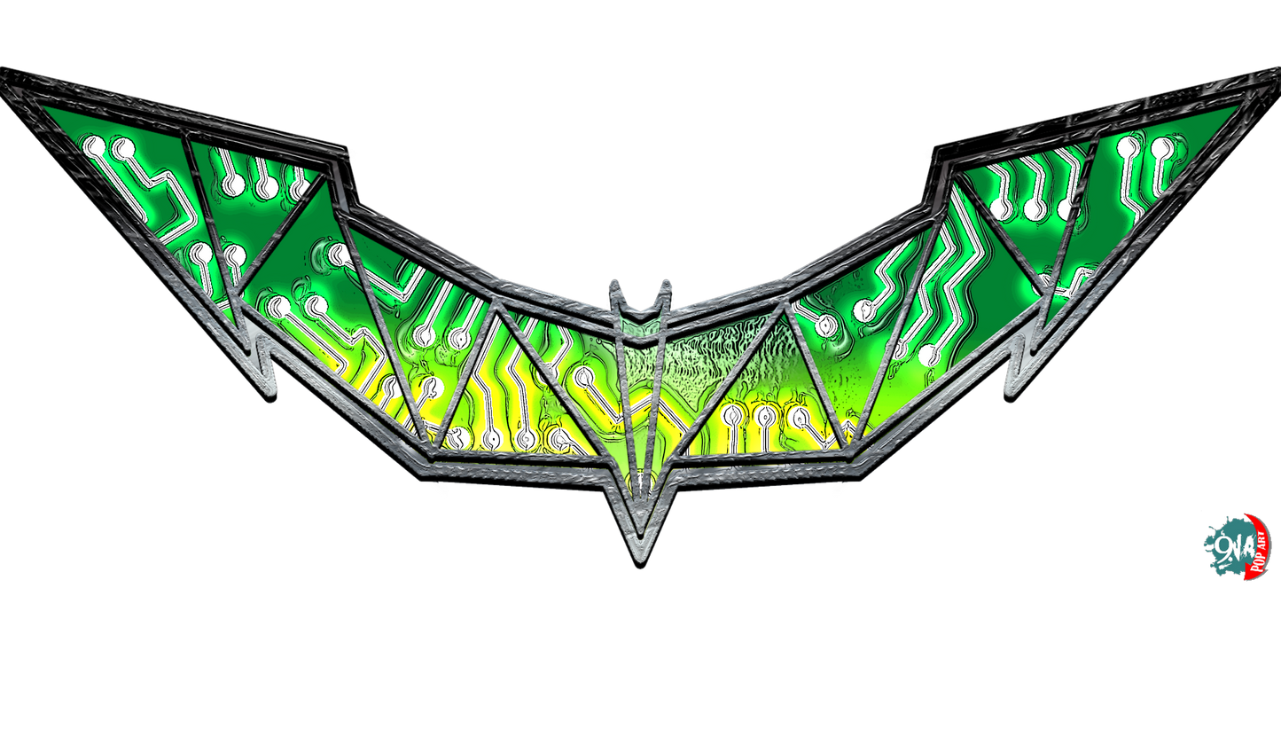 Bat Doodle Metal Series: Malachite Long Sleeve Shirt - 9ja Pop Art Custom T-Shirt/Wearable Art Store