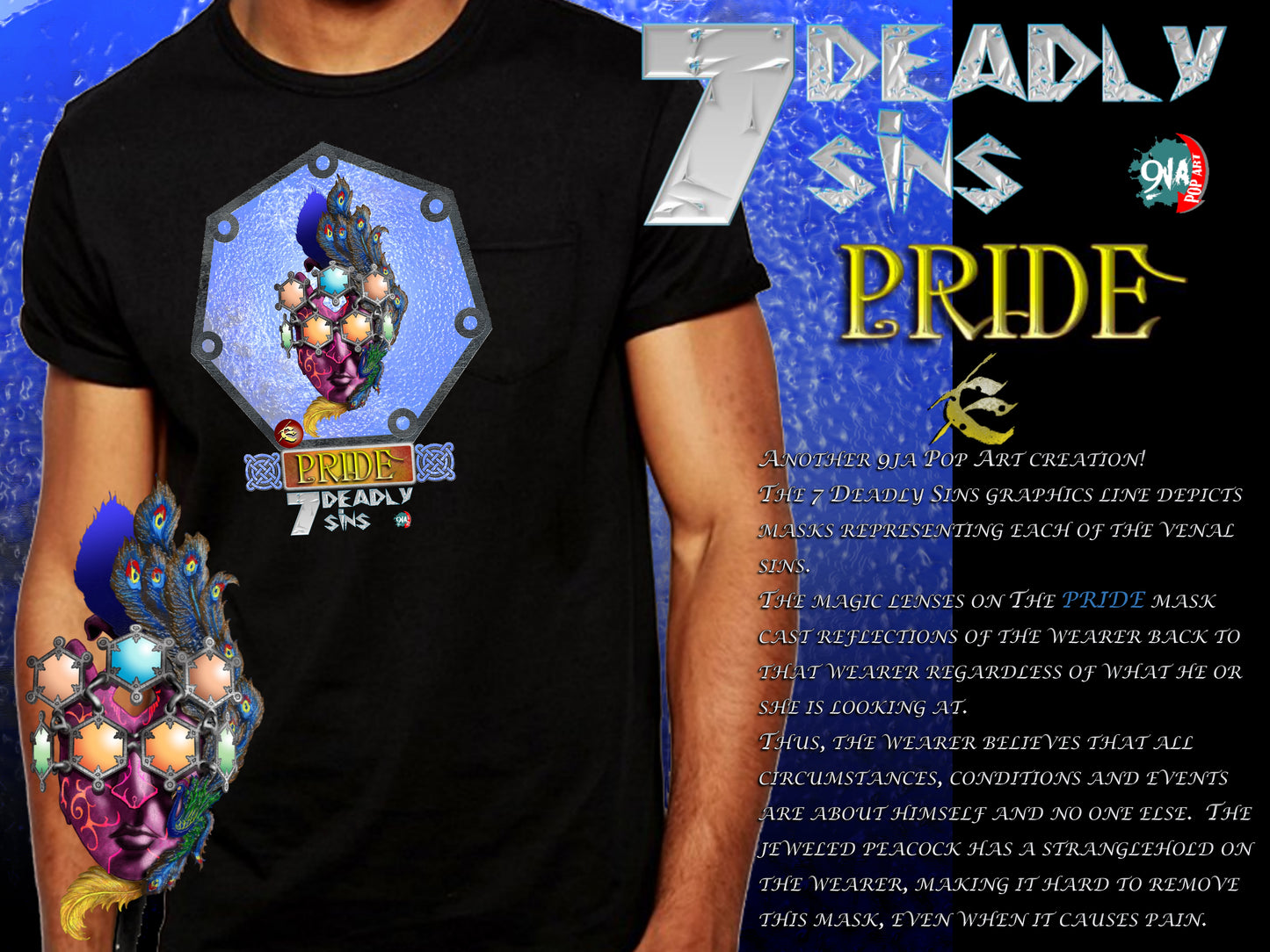 7 Deadly Sins Graphics Line - PRIDE - 9ja Pop Art Custom T-Shirt/Wearable Art Store