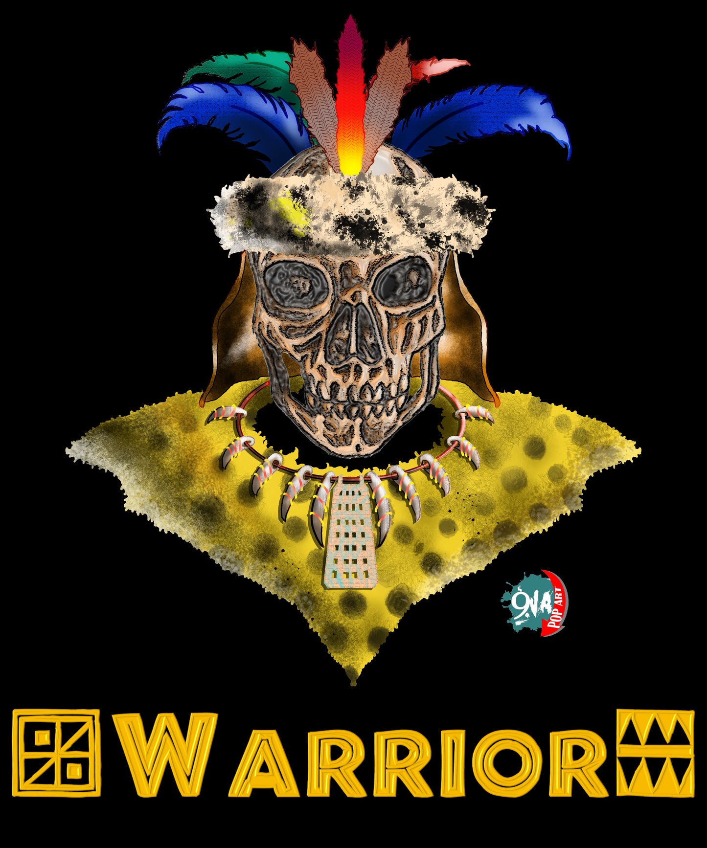 Men's graphic Warrior t-shirt:  Zulu