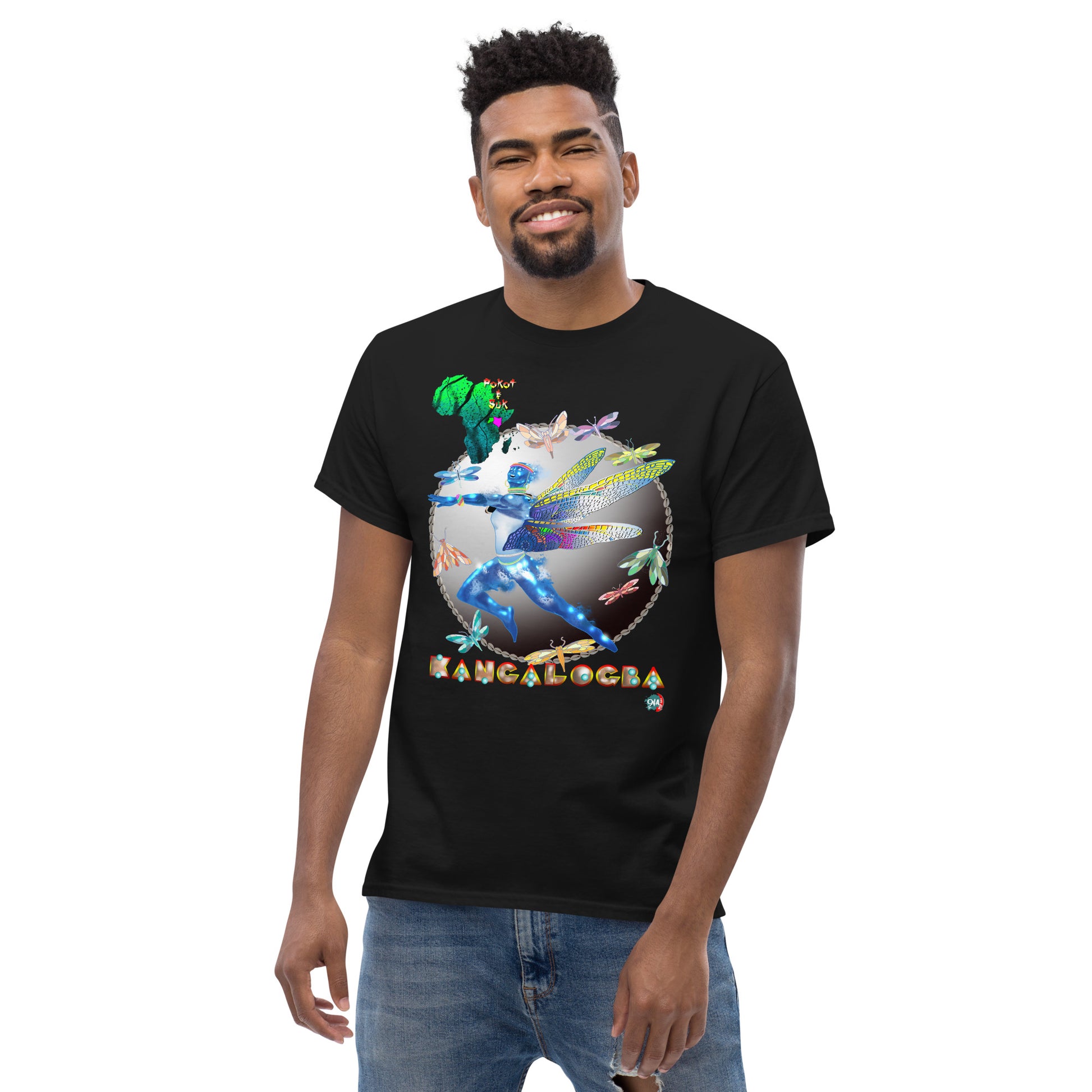 Men's Afrikkan Pantheon Kangalogba - 9ja Pop Art Custom T-Shirt/Wearable Art Store