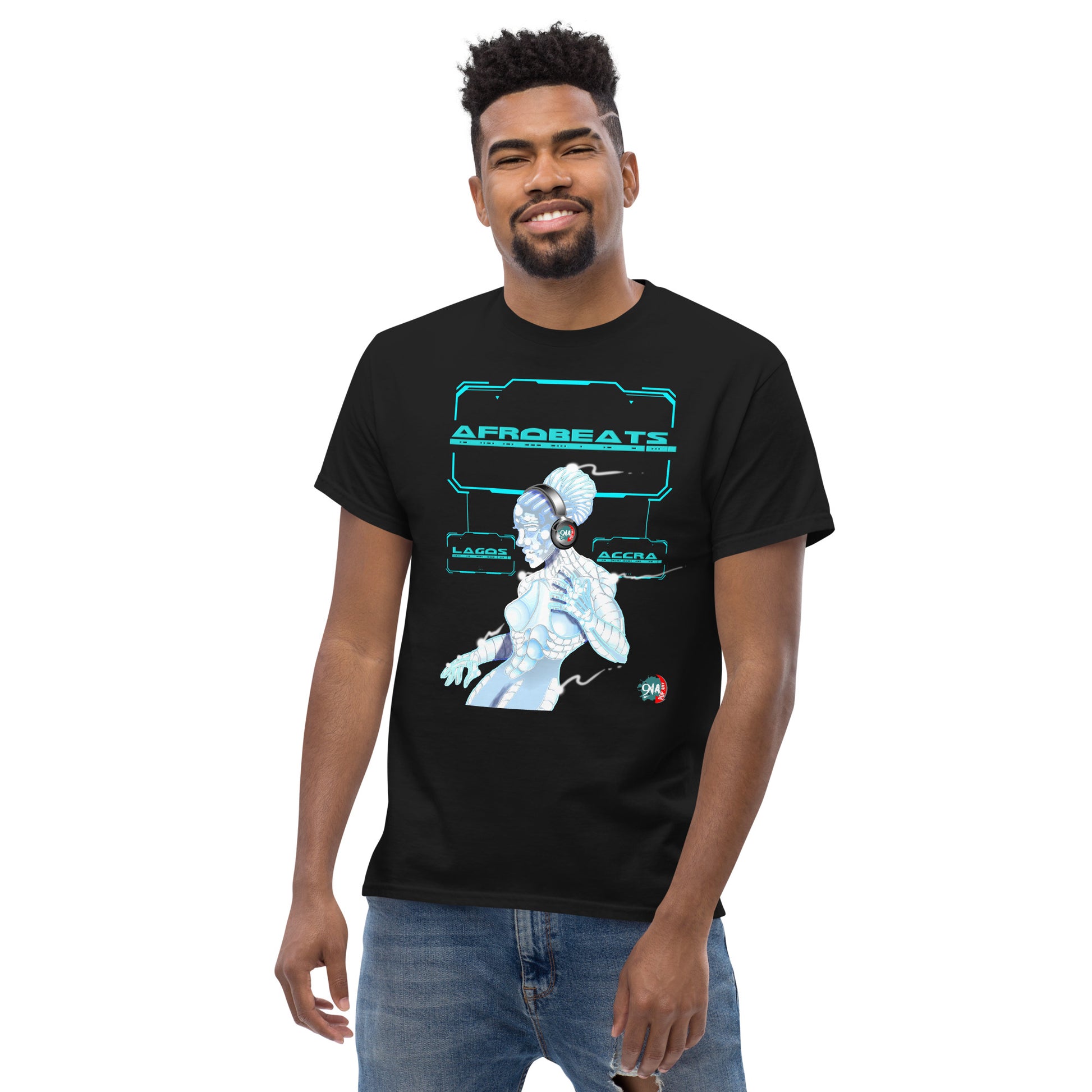 Men's Cyber Dancer Afrobeats design - 9ja Pop Art Custom T-Shirt/Wearable Art Store