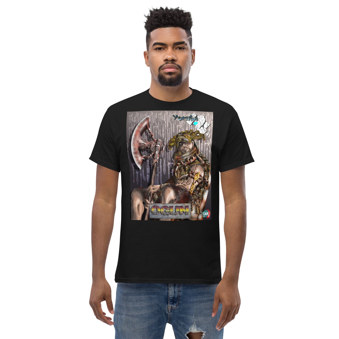 Men's Afrikkan Pantheon Ogún t-shirt - 9ja Pop Art Custom T-Shirt/Wearable Art Store