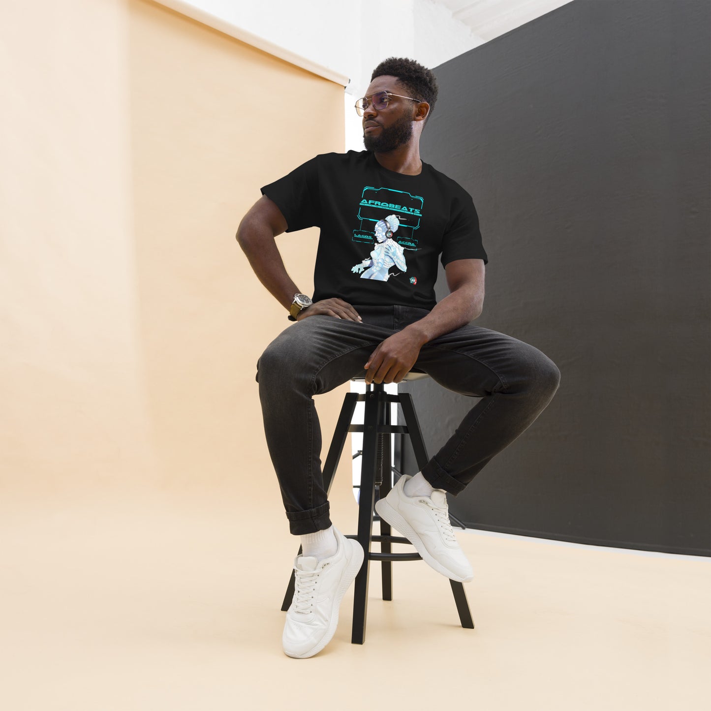 Men's Cyber Dancer Afrobeats design - 9ja Pop Art Custom T-Shirt/Wearable Art Store