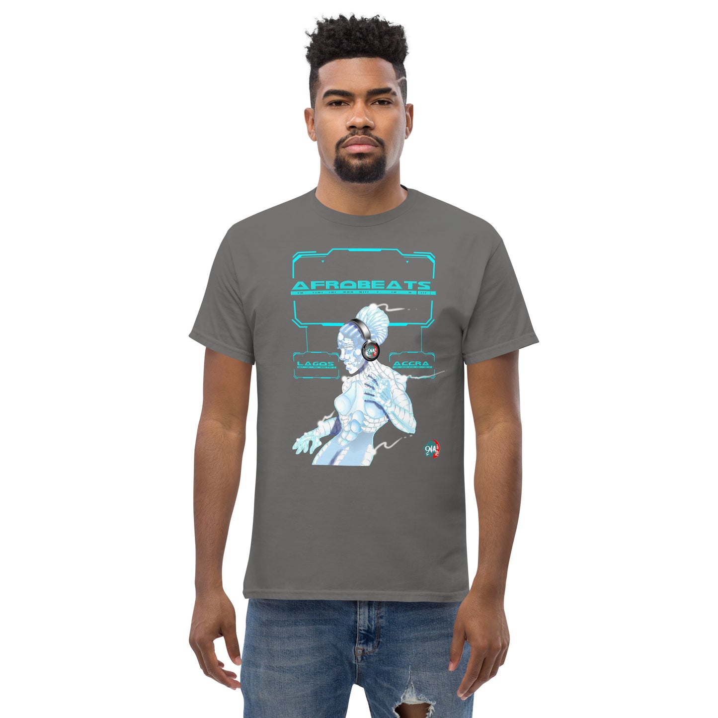 Men's Cyber Dancer Afrobeats design - 9ja Pop Art Custom T-Shirt/Wearable Art Store