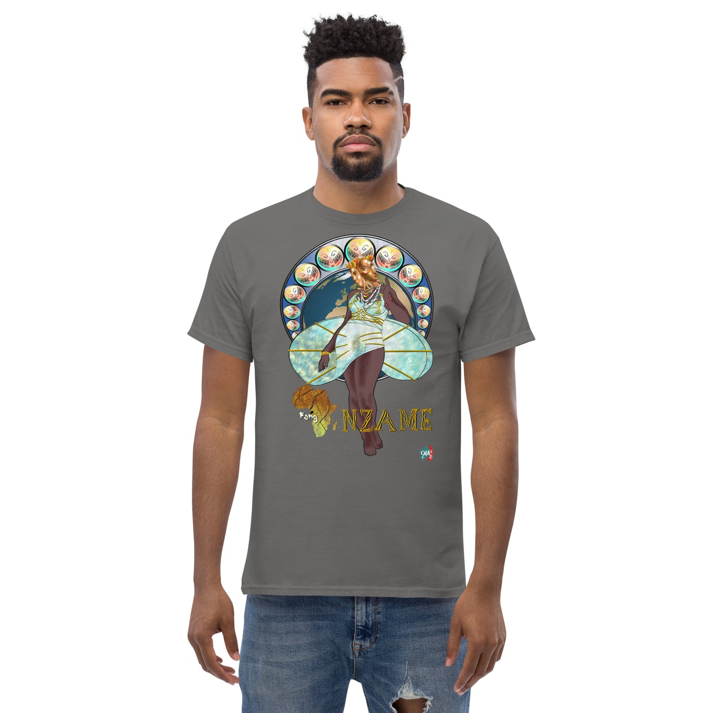 Men's Afrikkan Pantheon (African Gods) Nzame graphic t-shirt