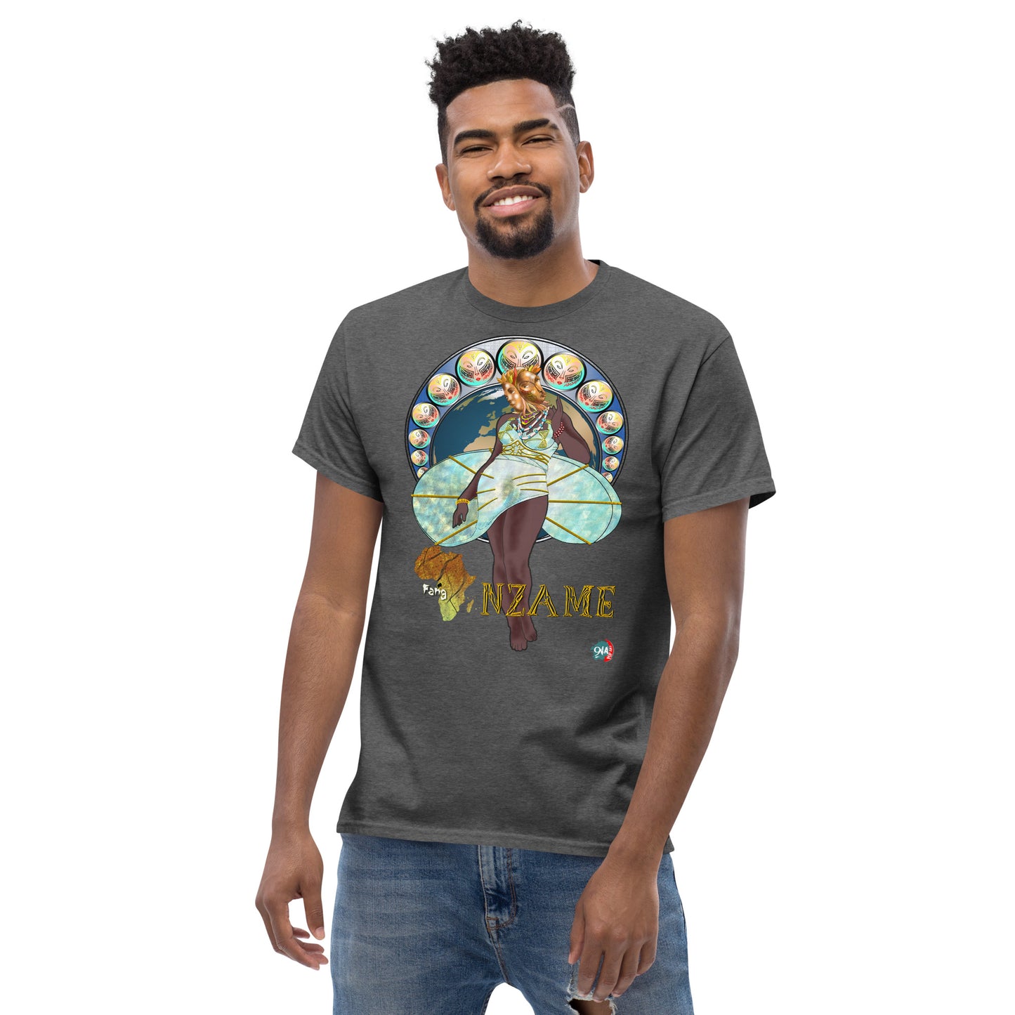 Men's Afrikkan Pantheon (African Gods) Nzame graphic t-shirt