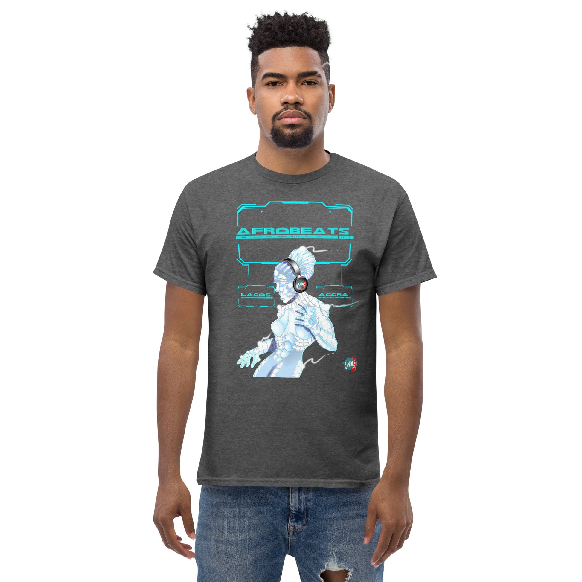 Men's Cyber Dancer Afrobeats design - 9ja Pop Art Custom T-Shirt/Wearable Art Store