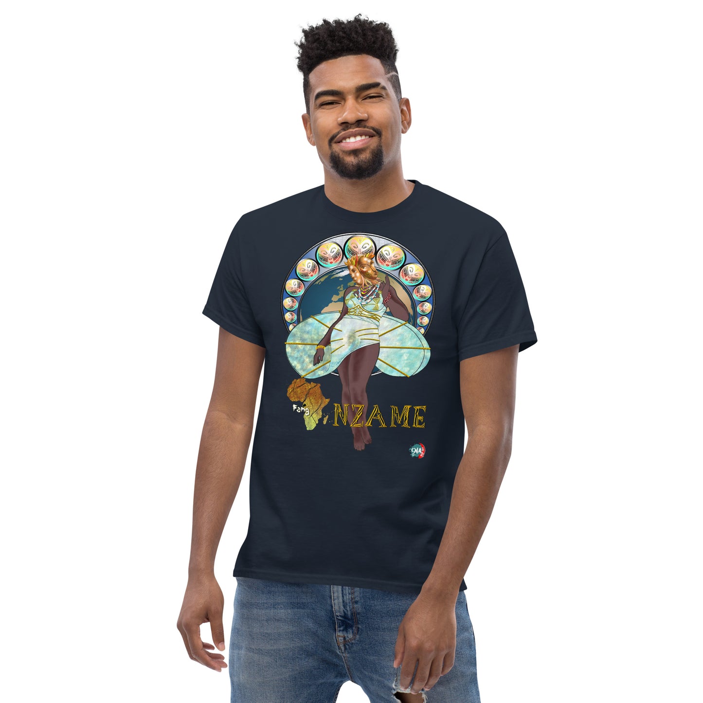 Men's Afrikkan Pantheon (African Gods) Nzame graphic t-shirt