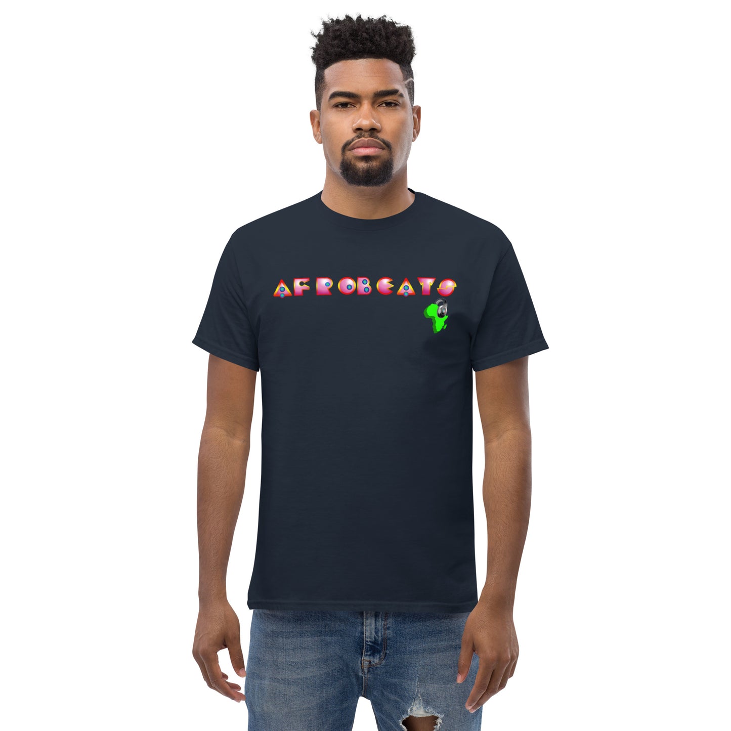 Men's Magenta Deco Afrobeats design - 9ja Pop Art Custom T-Shirt/Wearable Art Store