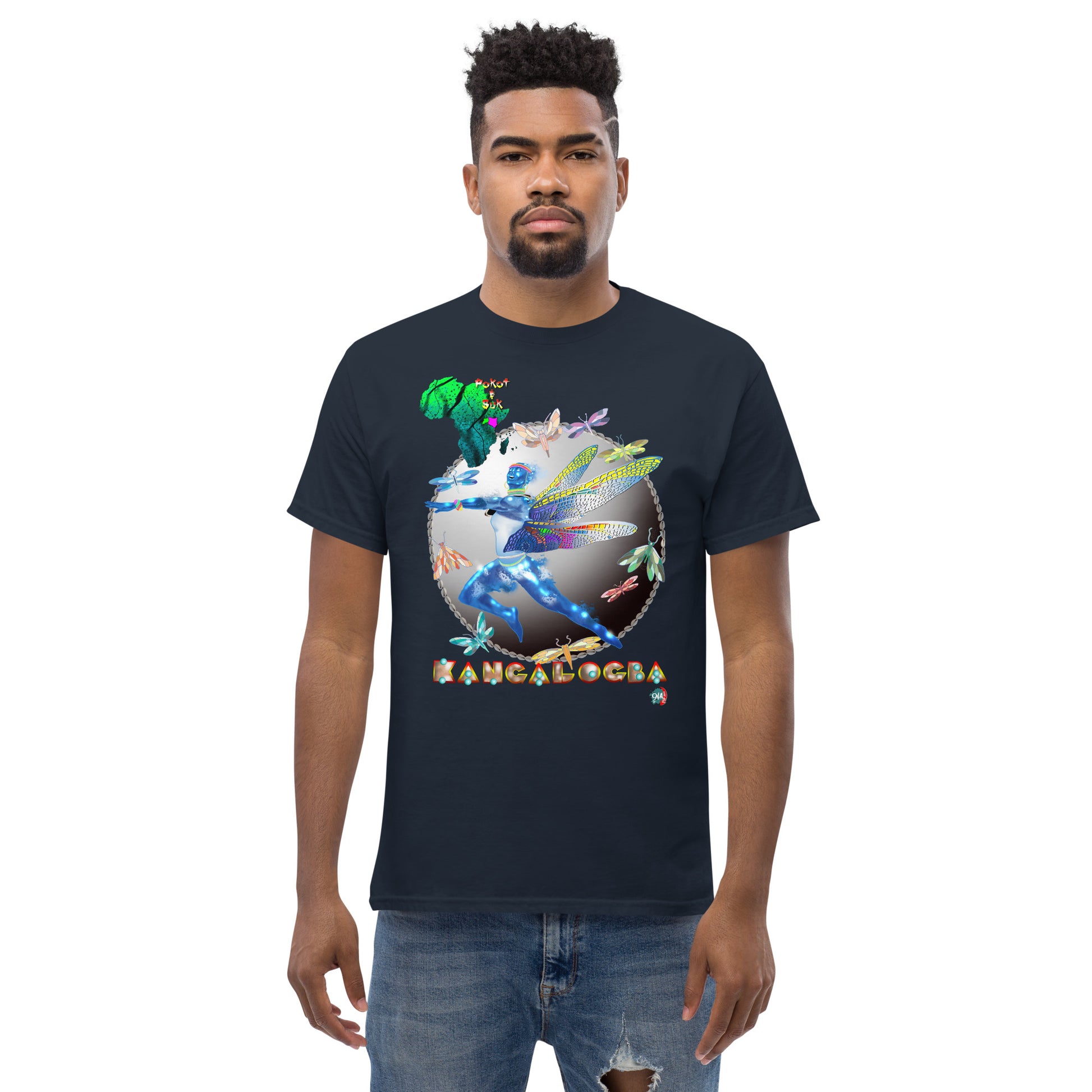 Men's Afrikkan Pantheon Kangalogba - 9ja Pop Art Custom T-Shirt/Wearable Art Store