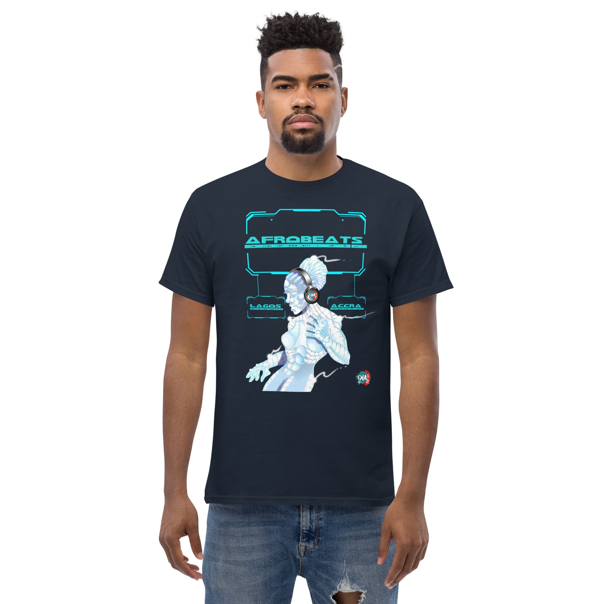 Men's Cyber Dancer Afrobeats design - 9ja Pop Art Custom T-Shirt/Wearable Art Store