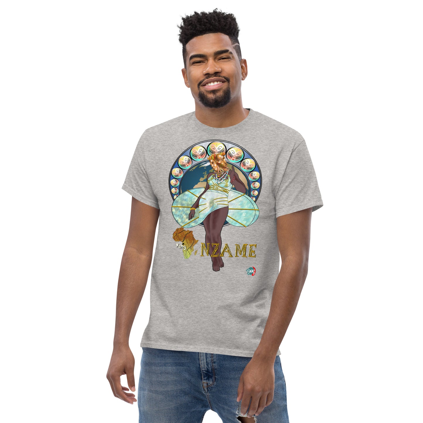 Men's Afrikkan Pantheon (African Gods) Nzame graphic t-shirt