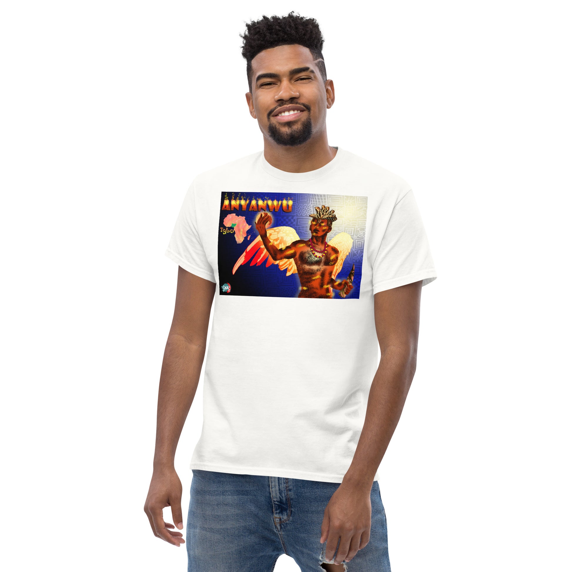 Men's Afrikkan Pantheon Anyanwu t-shirt - 9ja Pop Art Custom T-Shirt/Wearable Art Store