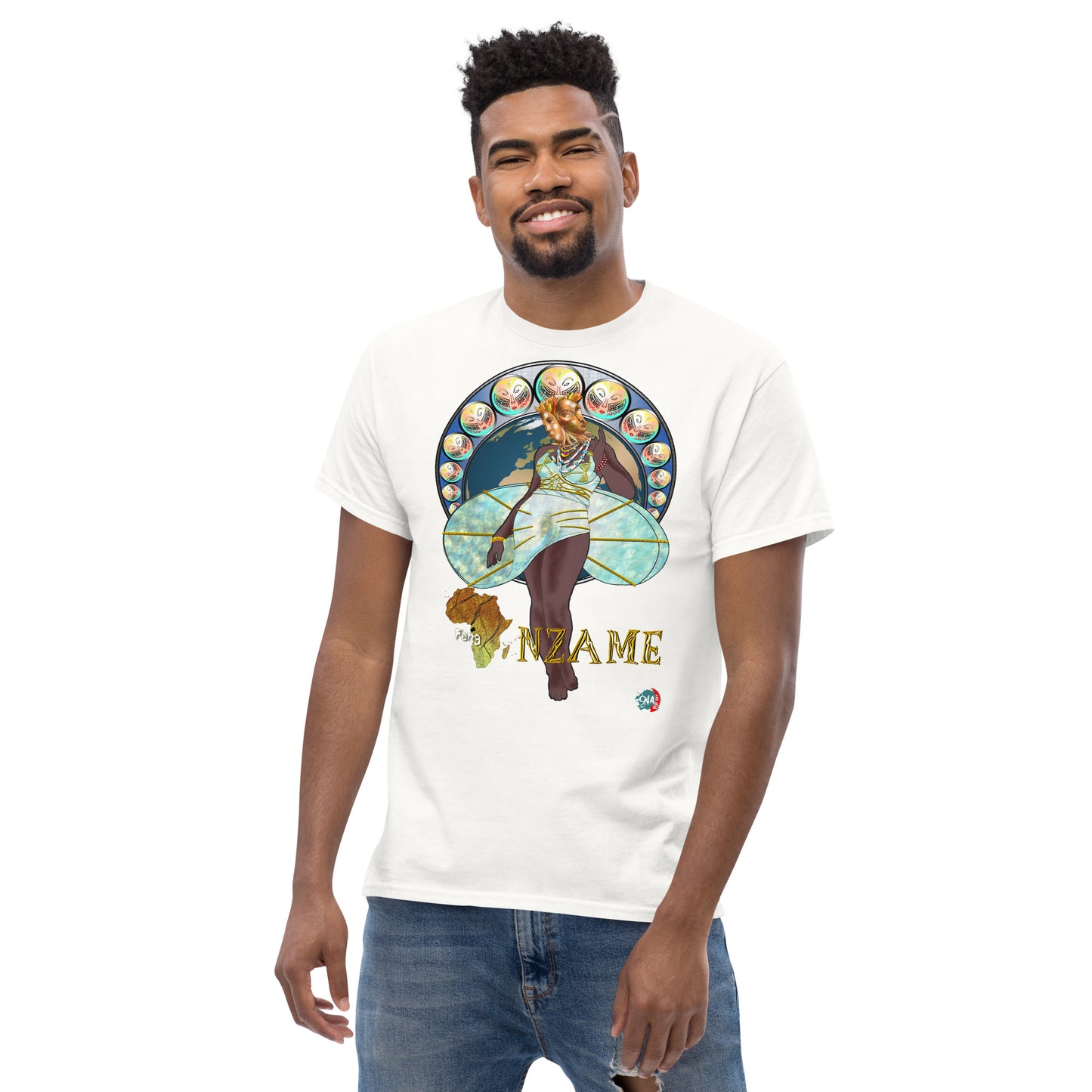 Men's Afrikkan Pantheon (African Gods) Nzame graphic t-shirt