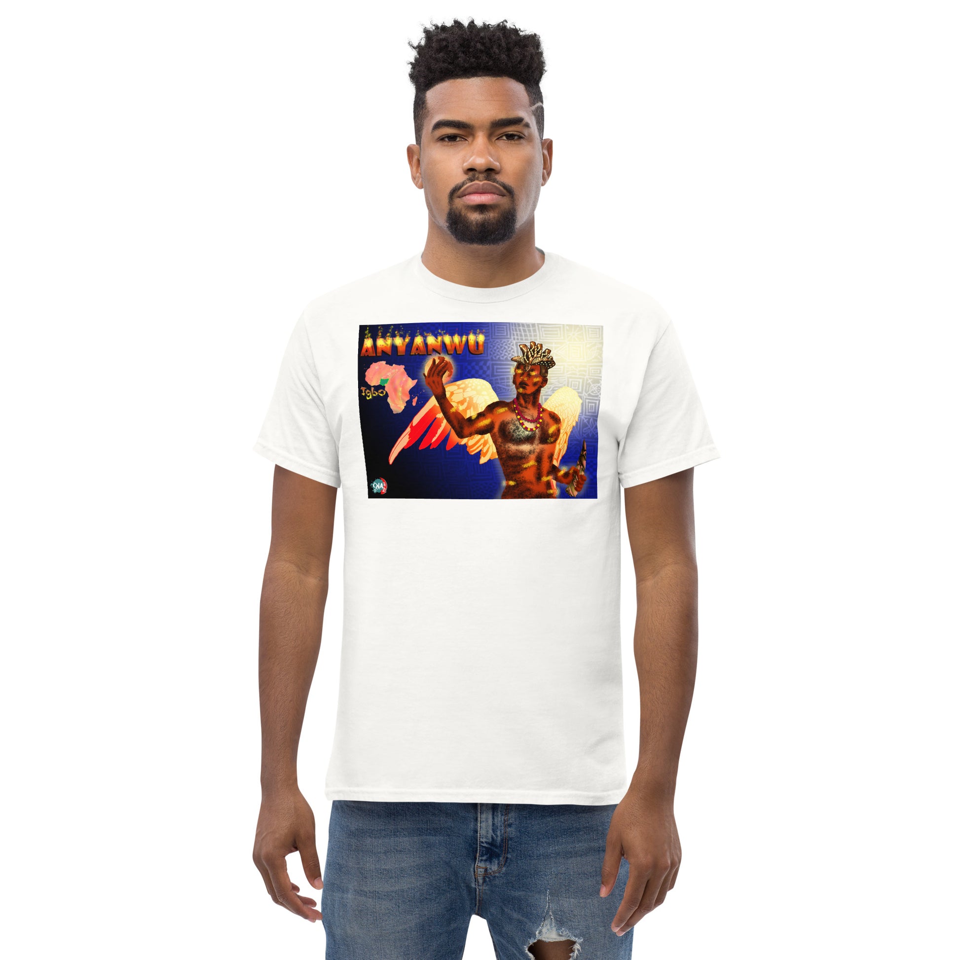 Men's Afrikkan Pantheon Anyanwu t-shirt - 9ja Pop Art Custom T-Shirt/Wearable Art Store