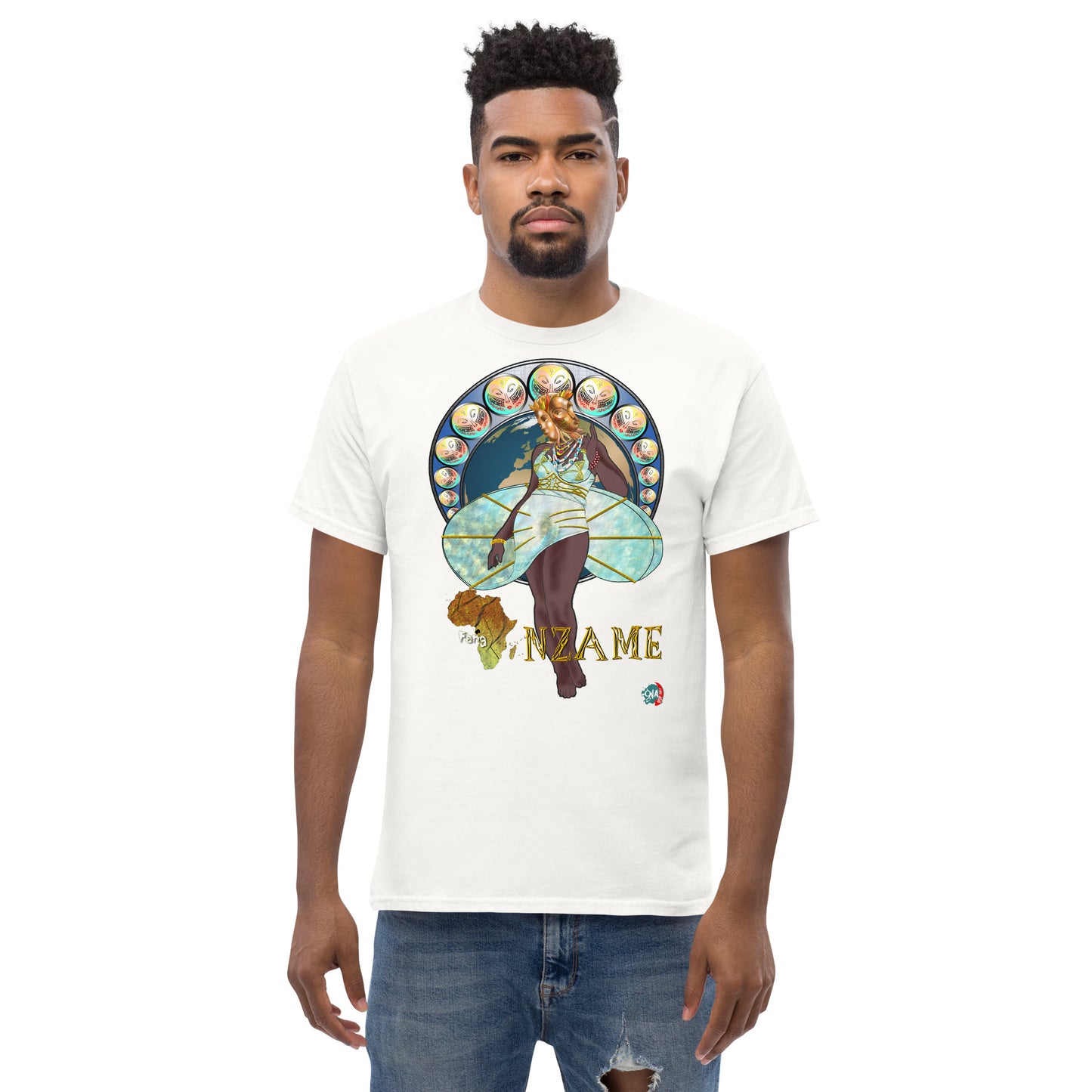 Men's Afrikkan Pantheon (African Gods) Nzame graphic t-shirt