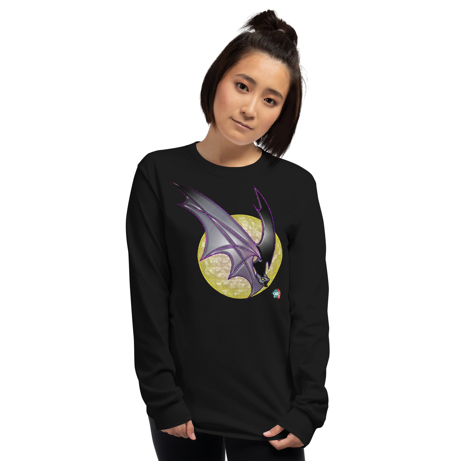 Bat Doodle Bad Moon Long Sleeve Shirt - 9ja Pop Art Custom T-Shirt/Wearable Art Store