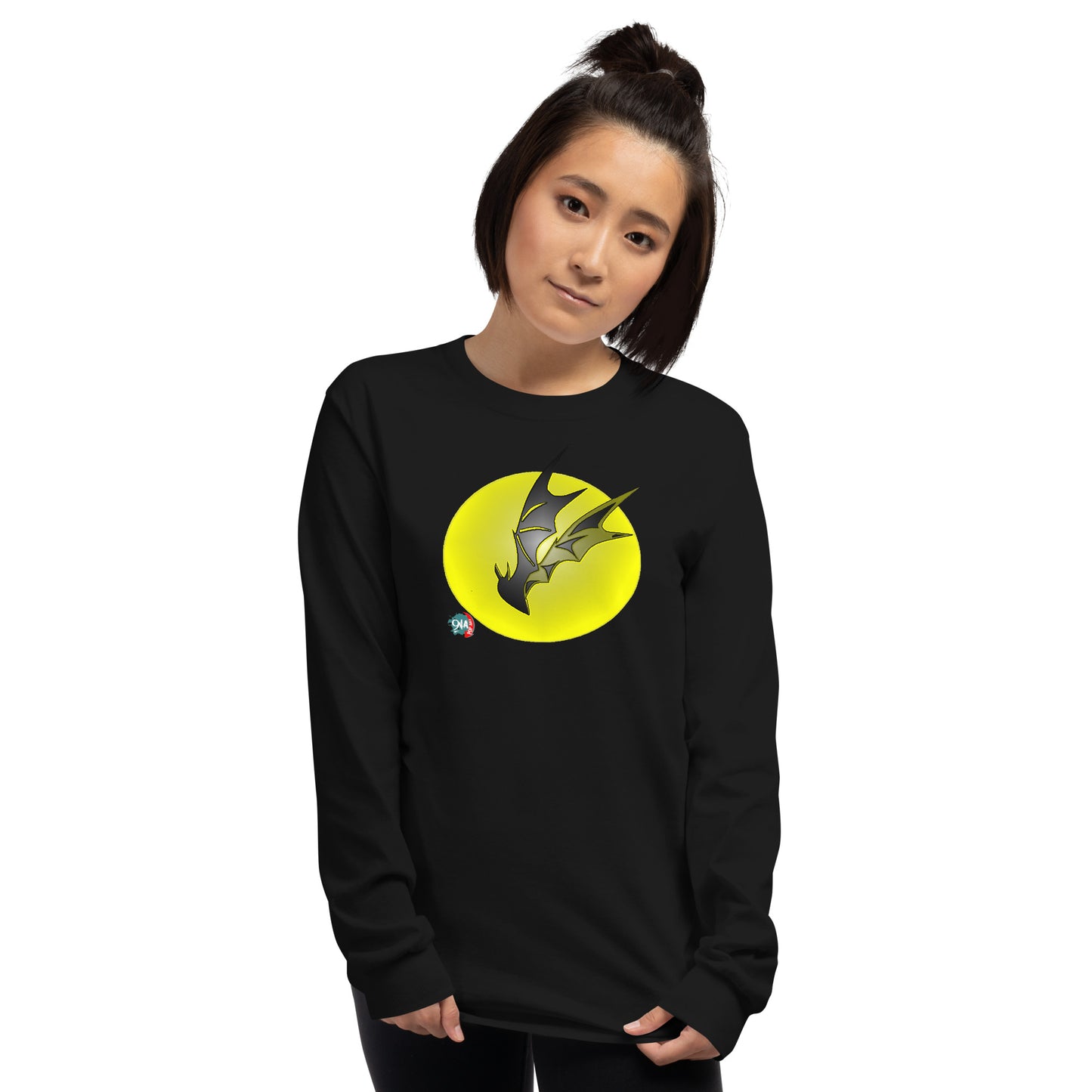 Bat Doodle Full Moon Long Sleeve Shirt - 9ja Pop Art Custom T-Shirt/Wearable Art Store