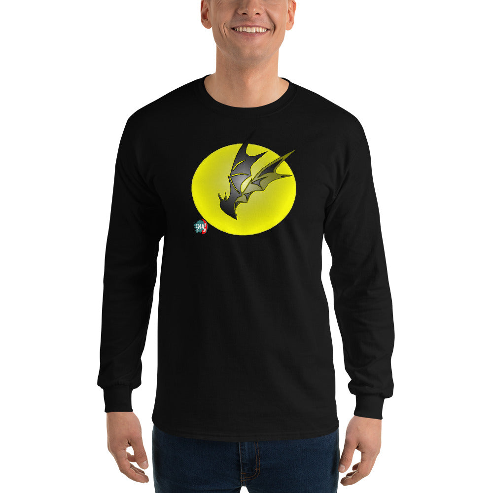 Bat Doodle Full Moon Long Sleeve Shirt - 9ja Pop Art Custom T-Shirt/Wearable Art Store