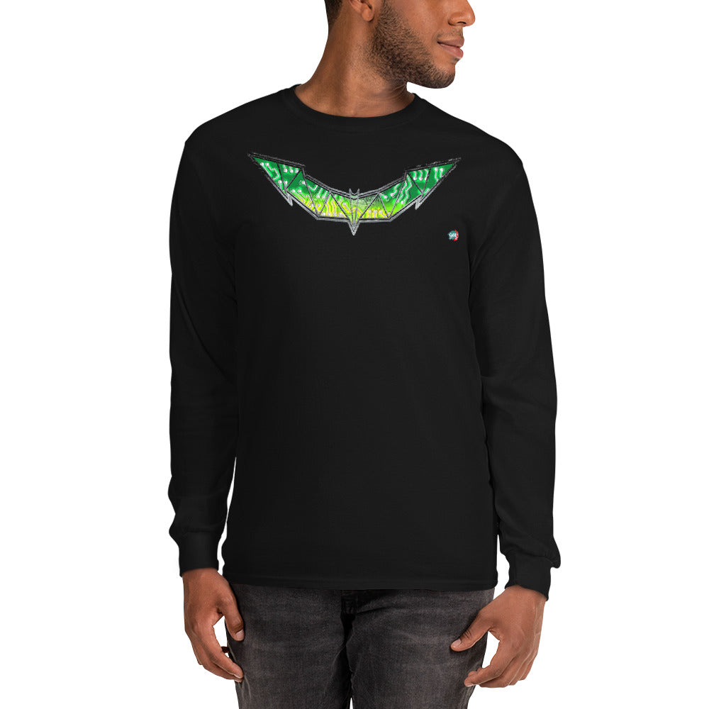 Bat Doodle Metal Series: Malachite Long Sleeve Shirt - 9ja Pop Art Custom T-Shirt/Wearable Art Store