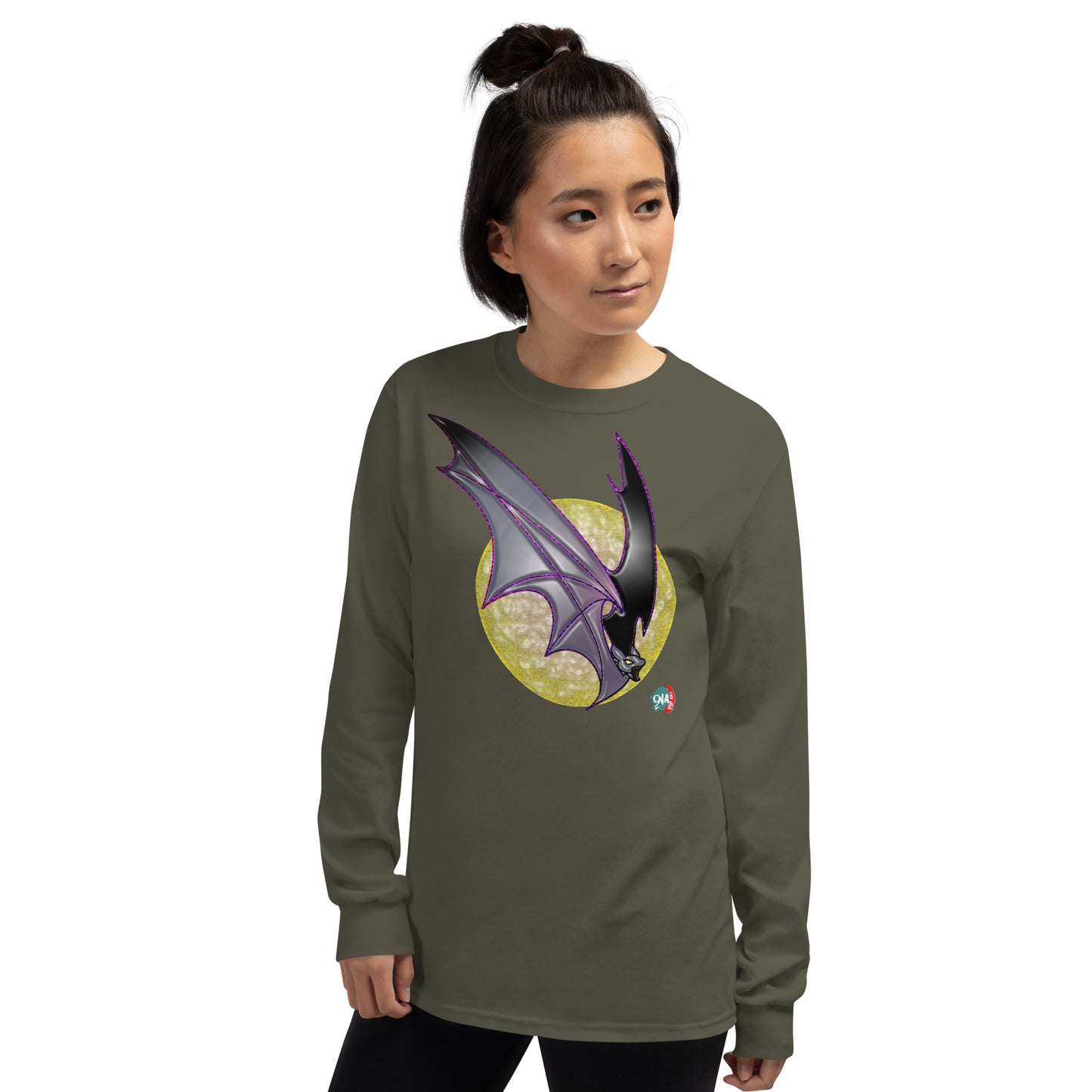 Bat Doodle Bad Moon Long Sleeve Shirt - 9ja Pop Art Custom T-Shirt/Wearable Art Store