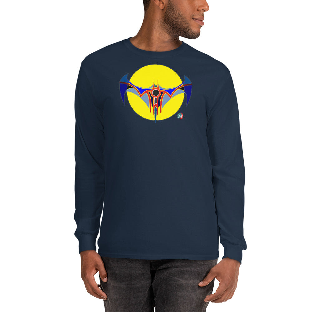 Bat Doodle Air Strike (disc) Long Sleeve Shirt - 9ja Pop Art Custom T-Shirt/Wearable Art Store