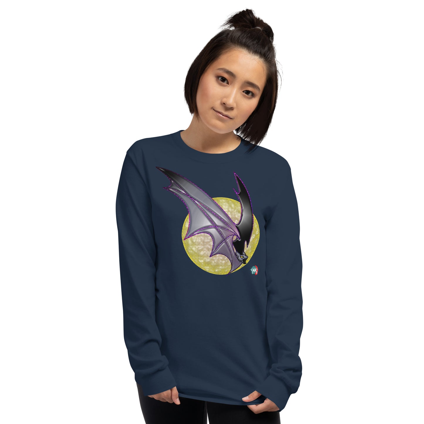 Bat Doodle Bad Moon Long Sleeve Shirt - 9ja Pop Art Custom T-Shirt/Wearable Art Store