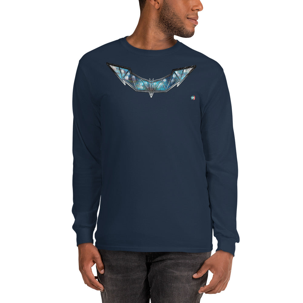 Bat Doodle Metal Series: Azurite Long Sleeve Shirt - 9ja Pop Art Custom T-Shirt/Wearable Art Store