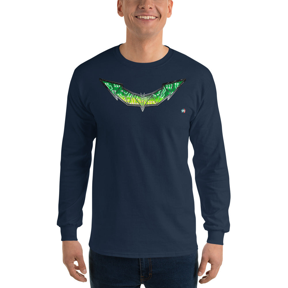 Bat Doodle Metal Series: Malachite Long Sleeve Shirt - 9ja Pop Art Custom T-Shirt/Wearable Art Store