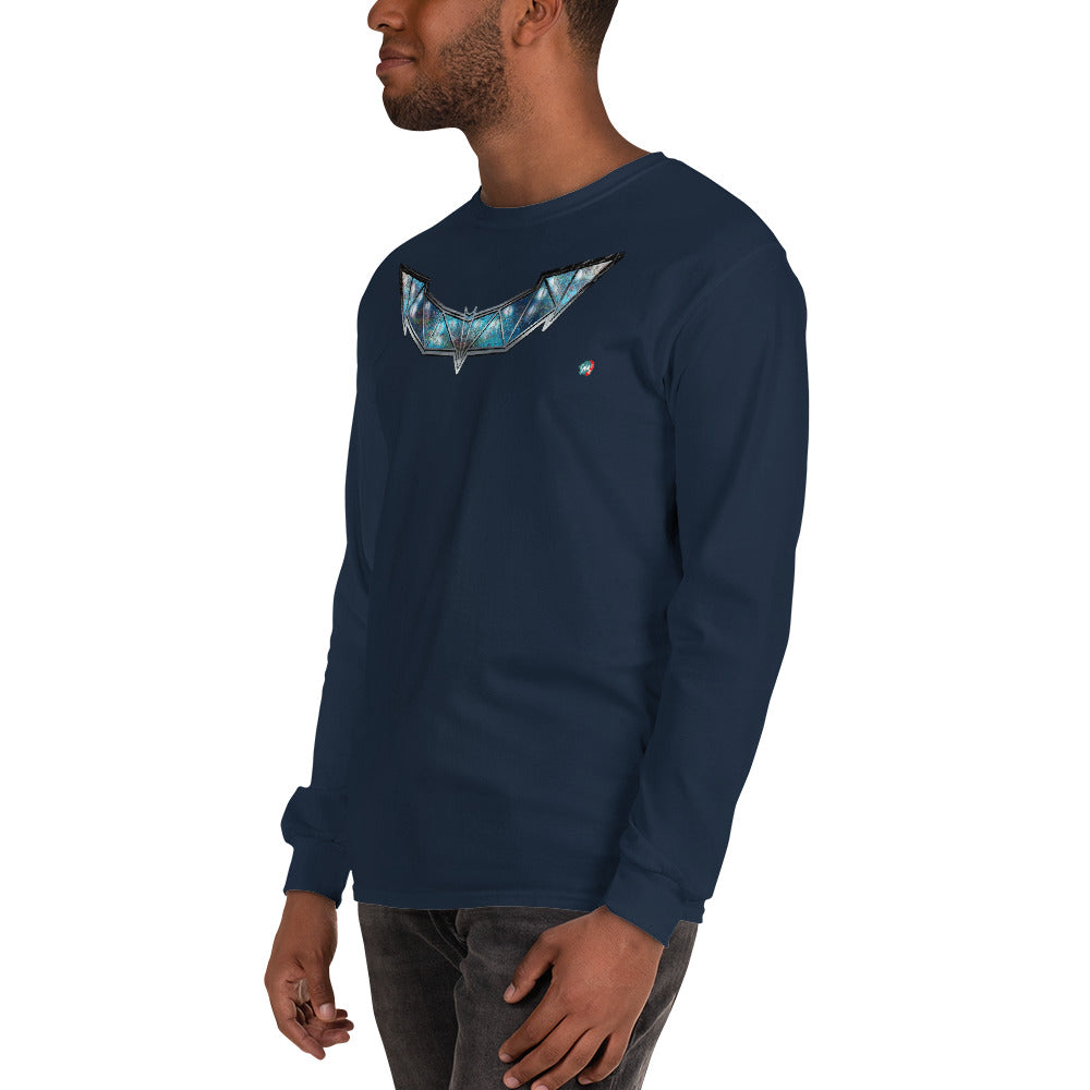 Bat Doodle Metal Series: Azurite Long Sleeve Shirt - 9ja Pop Art Custom T-Shirt/Wearable Art Store