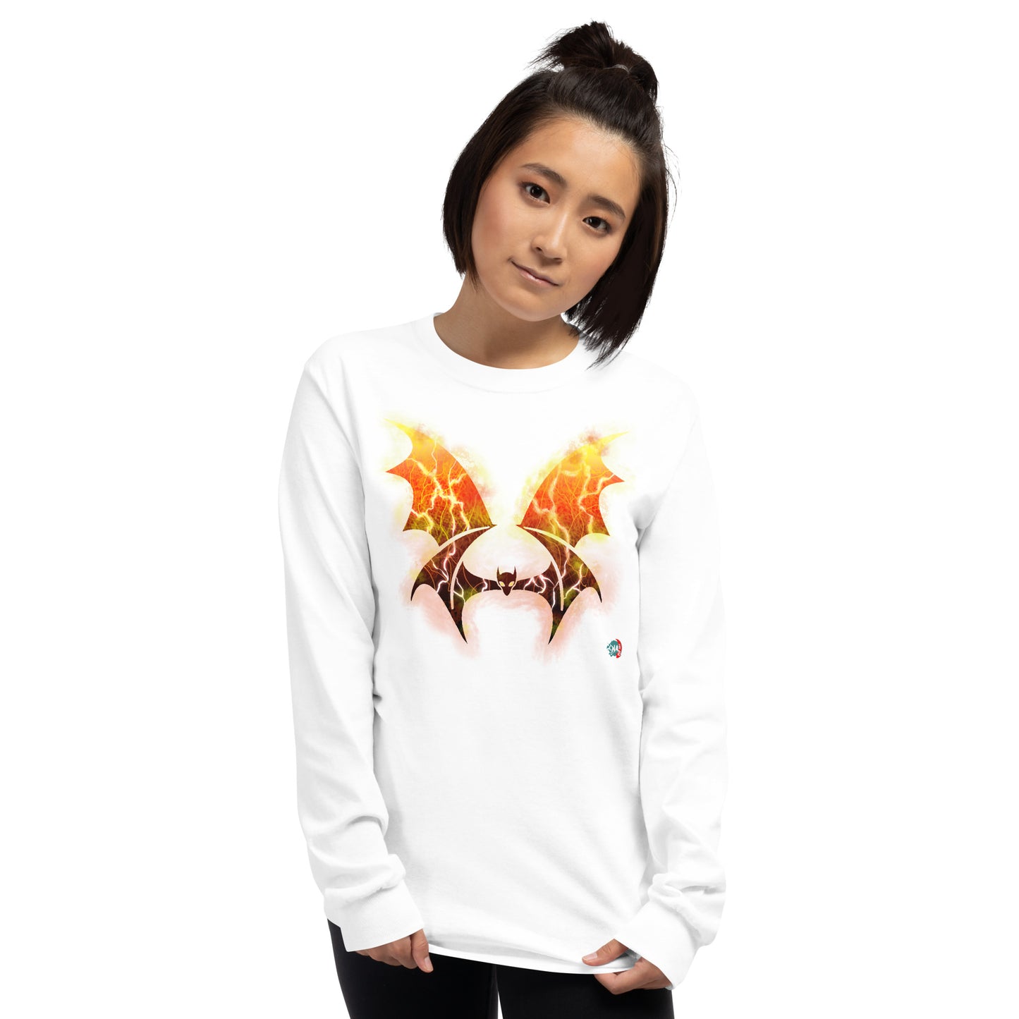 Bat Doodle Elemental Series: Fire Long Sleeve Shirt - 9ja Pop Art Custom T-Shirt/Wearable Art Store