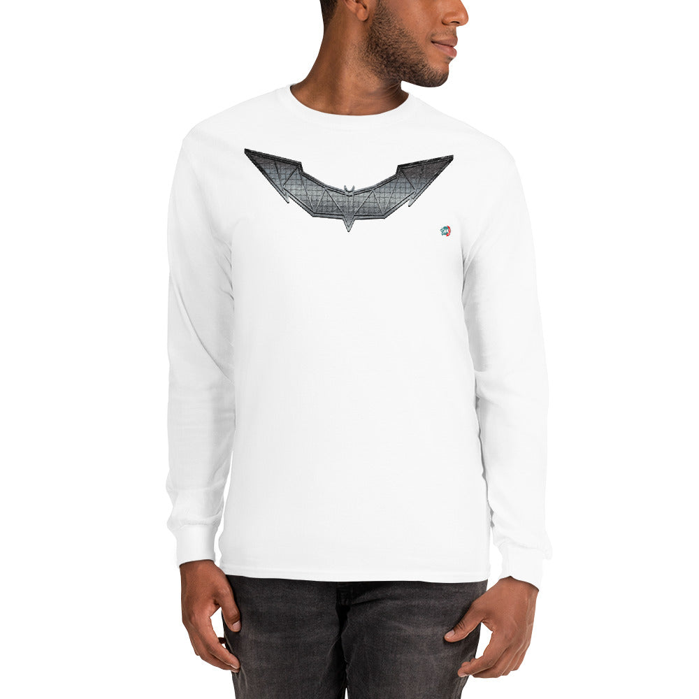 Bat Doodle Metal Series: Titanium Long Sleeve Shirt - 9ja Pop Art Custom T-Shirt/Wearable Art Store